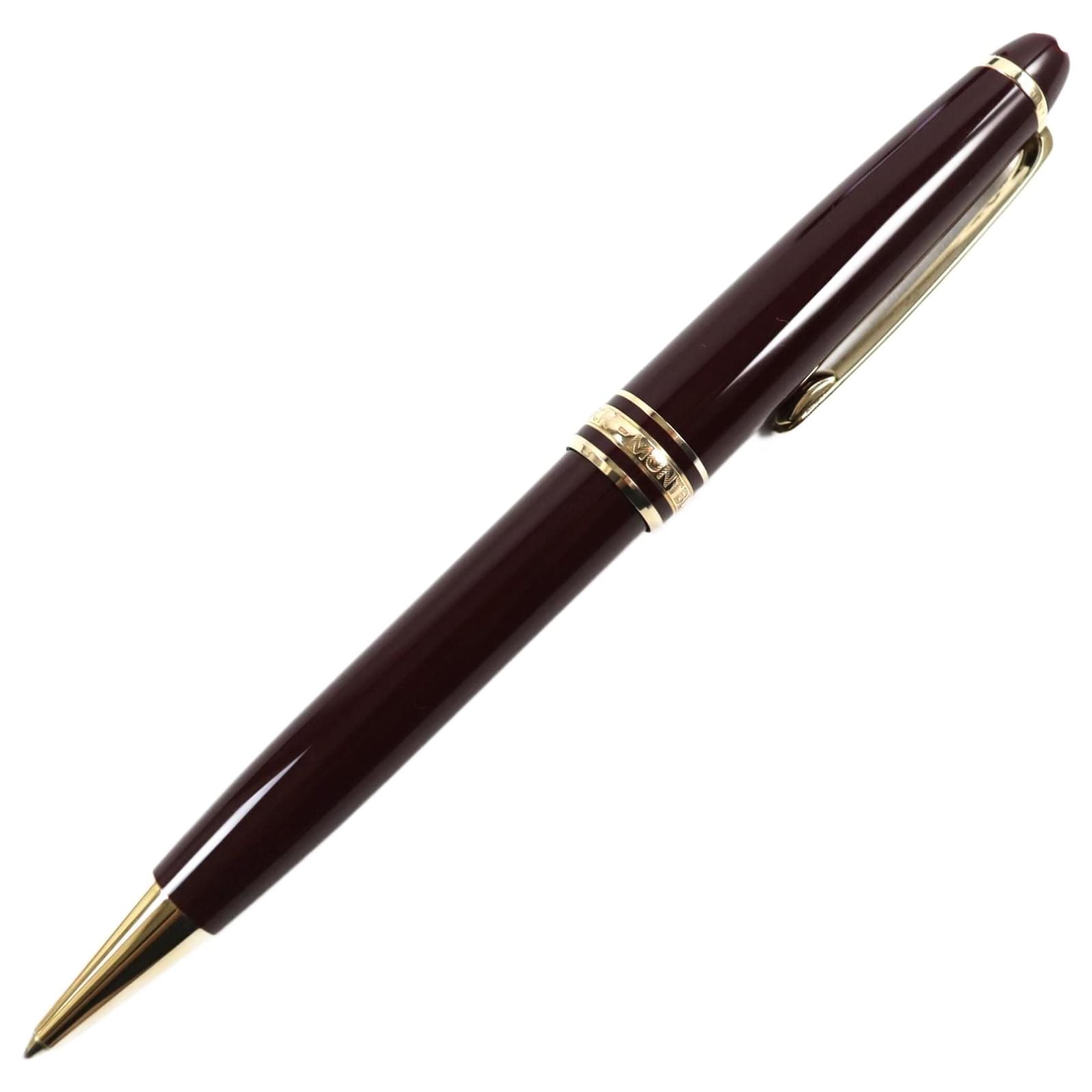 Montblanc Meisterstck Ballpoint Pen Bordeaux Gold  ref.1741884