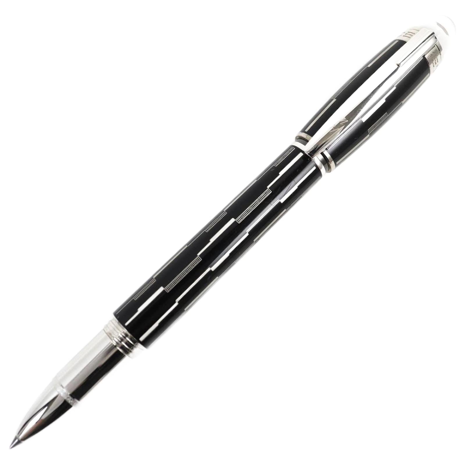 Montblanc Starwalker Black Mystery Ballpoint Pen Silvery  ref.1706328