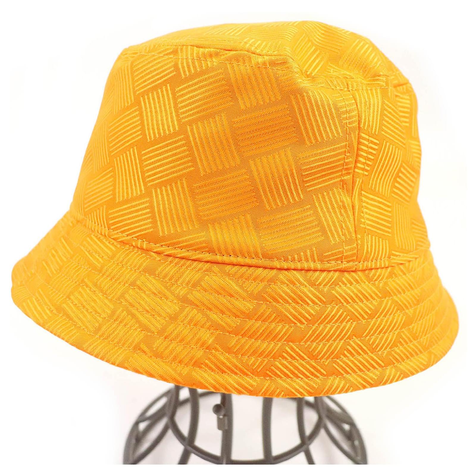 Bottega Veneta Intrecciato Print Bucket Hat Orange  ref.1694690
