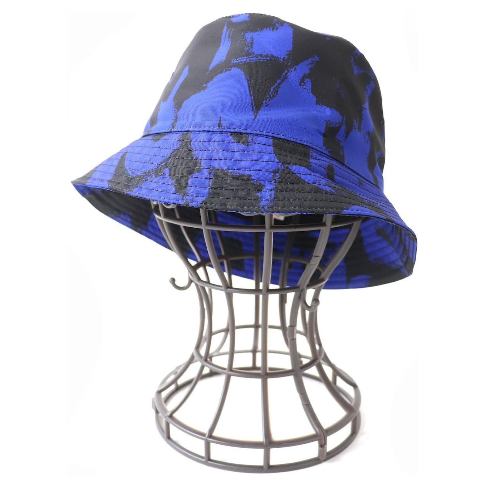 Alexander McQueen Graffiti Bucket Hat Royal Blue M Cloth  ref.1692443