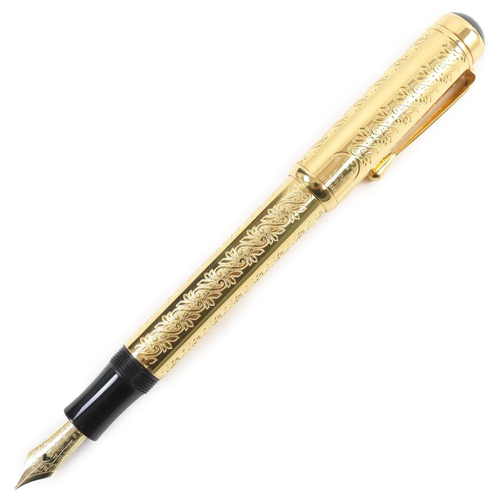Montblanc Patron Series 1994 Louis XIV SV925 Fountain Pen 18K M Nib Golden  ref.1738357