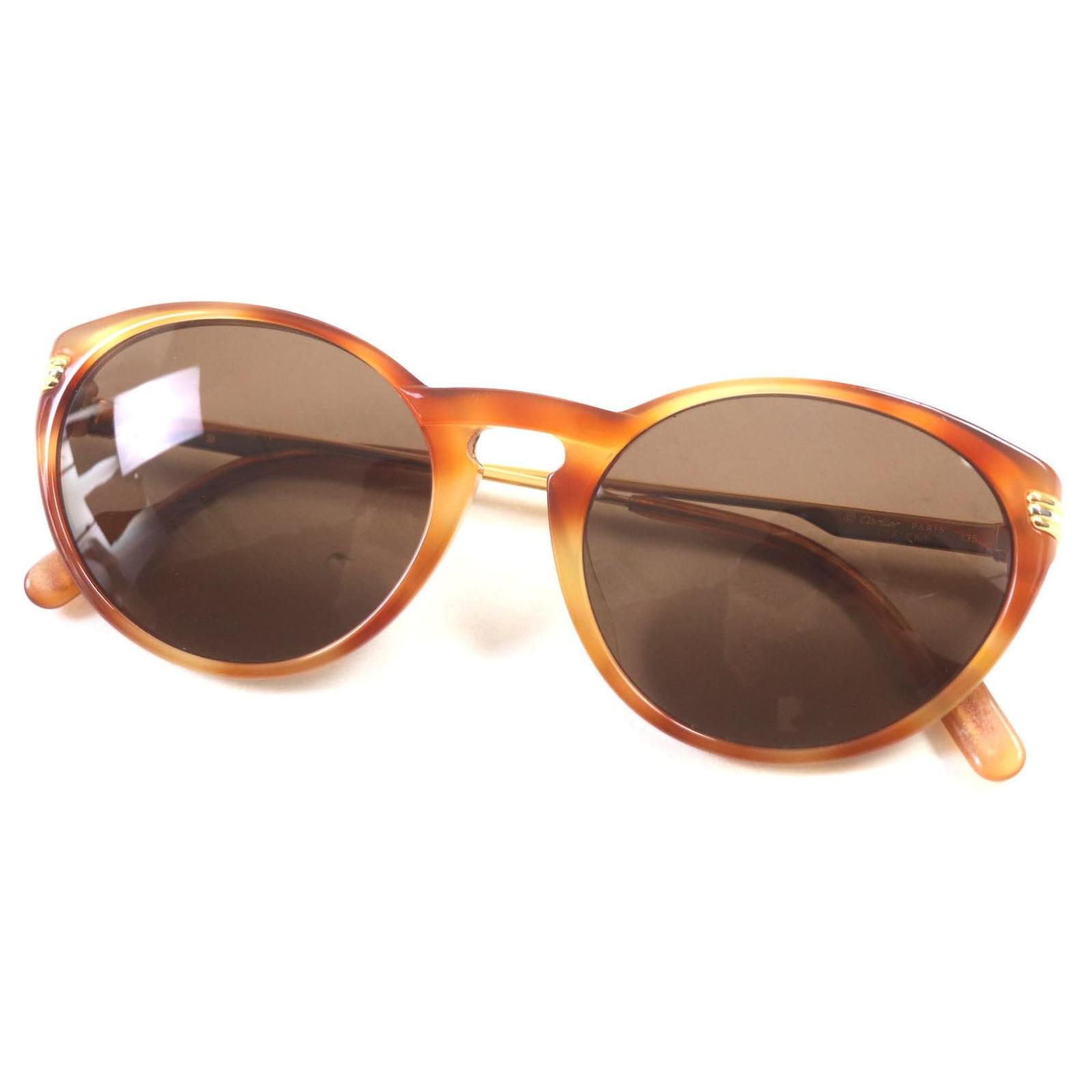 Cartier Trinity Marble Sunglasses Brown Gold  ref.1701471