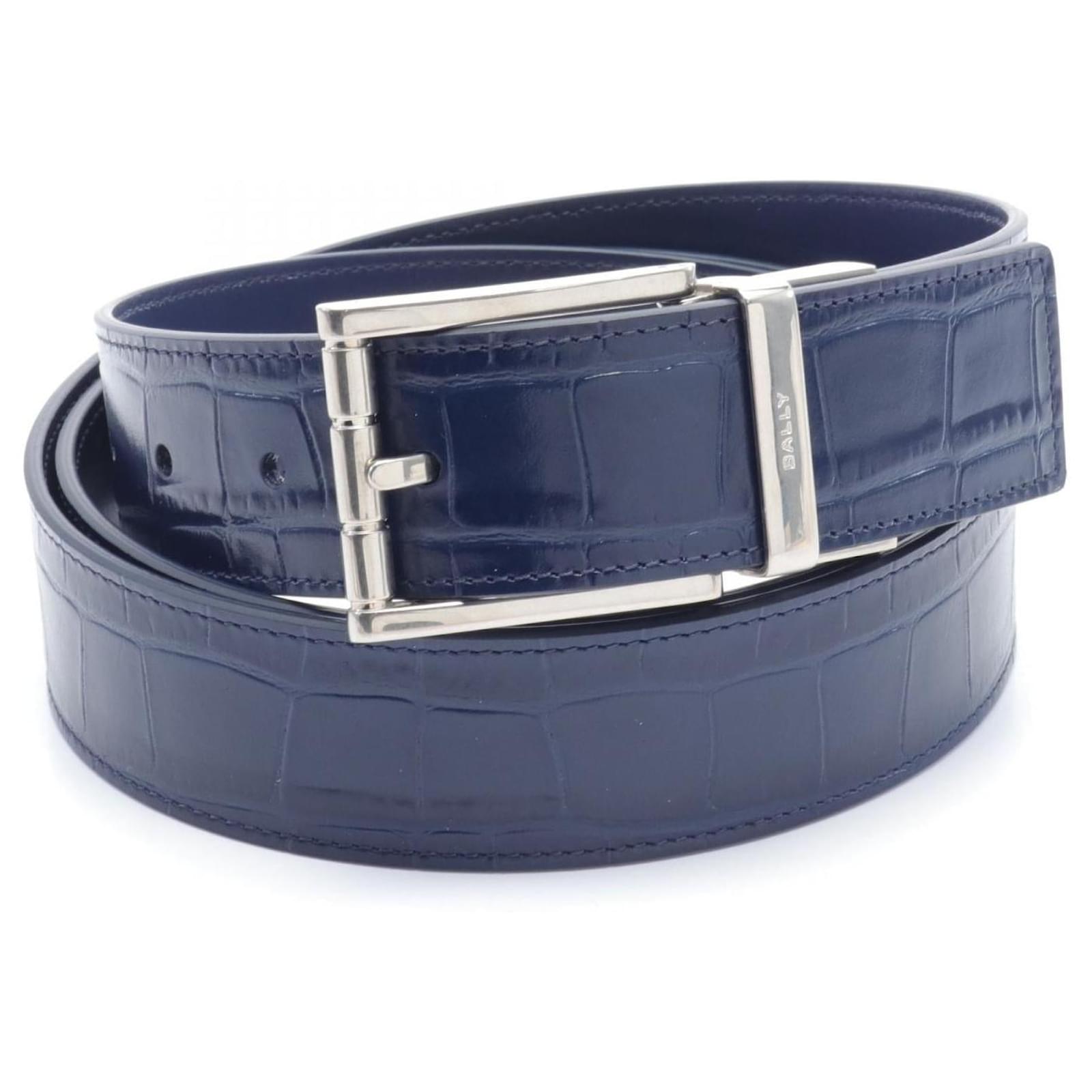 Bally 6307590 Leather Belt Blue  ref.1692814