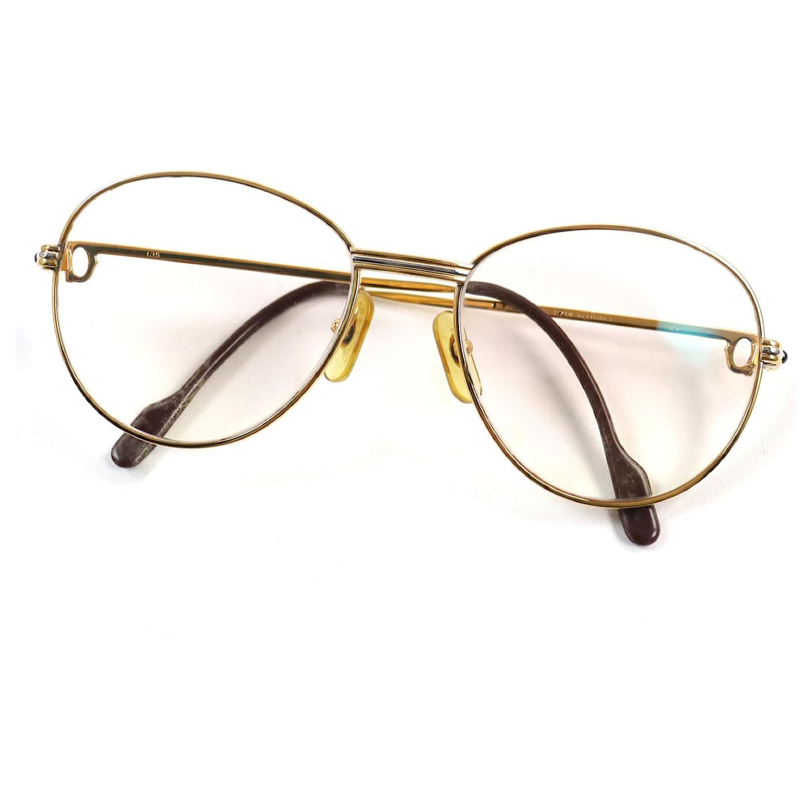 Cartier Trinity Vintage Logo Metal Teardrop Sunglasses  ref.1699084