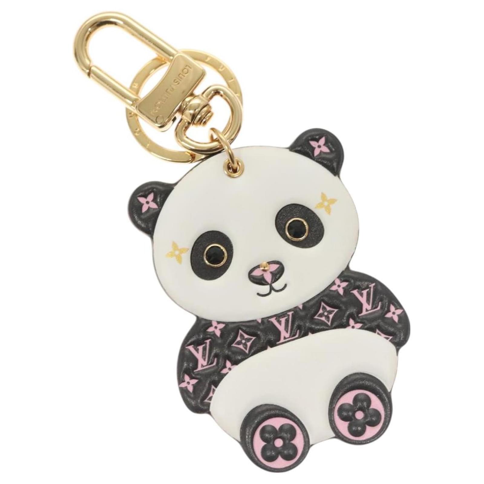 LOUIS VUITTON Monogram Porte Cles LV Panda Charm Leather M00993 LV Auth BA2679M  ref.2284714