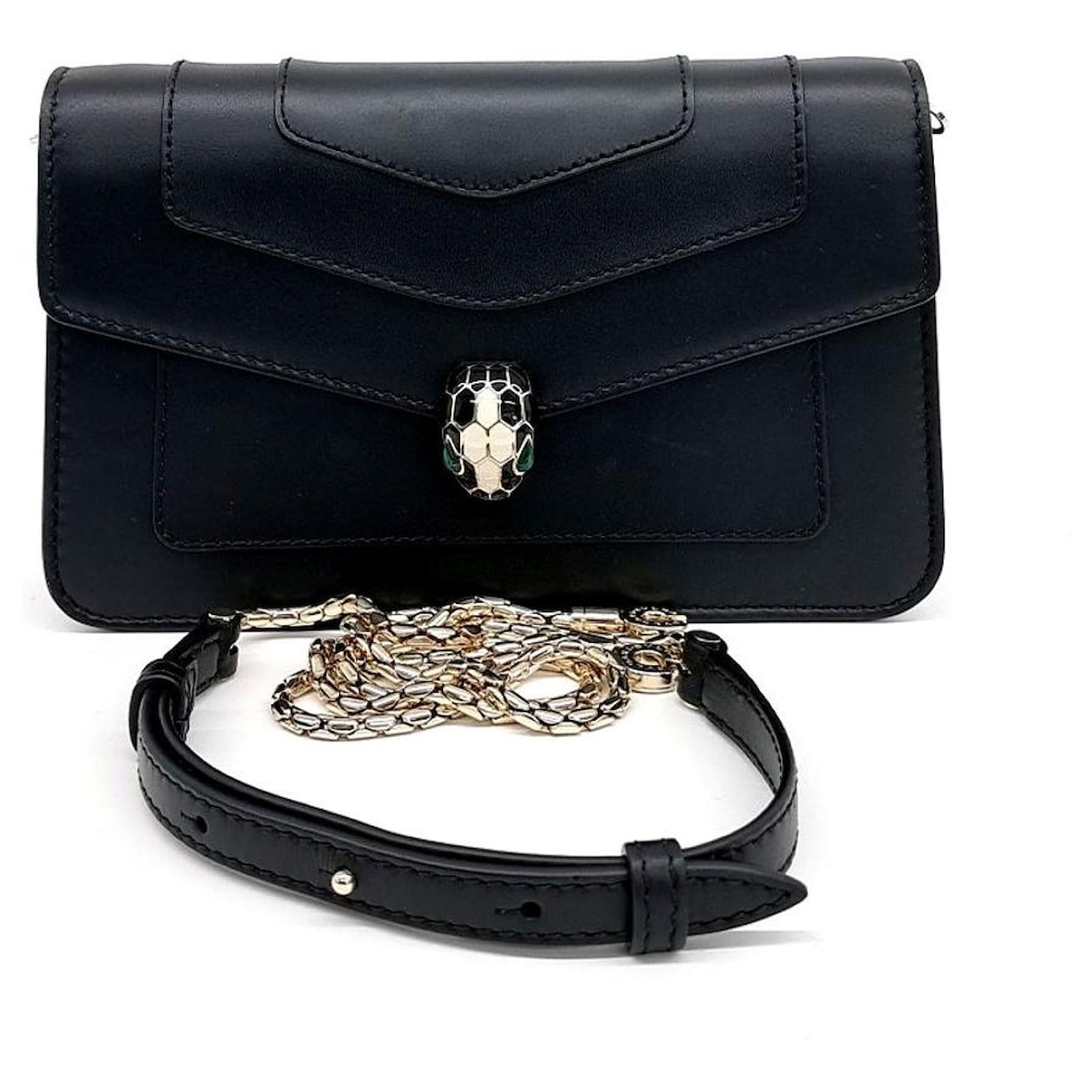 Bulgari BVLGARI Serpenti Cross Bag (10180132) Black  ref.2284515