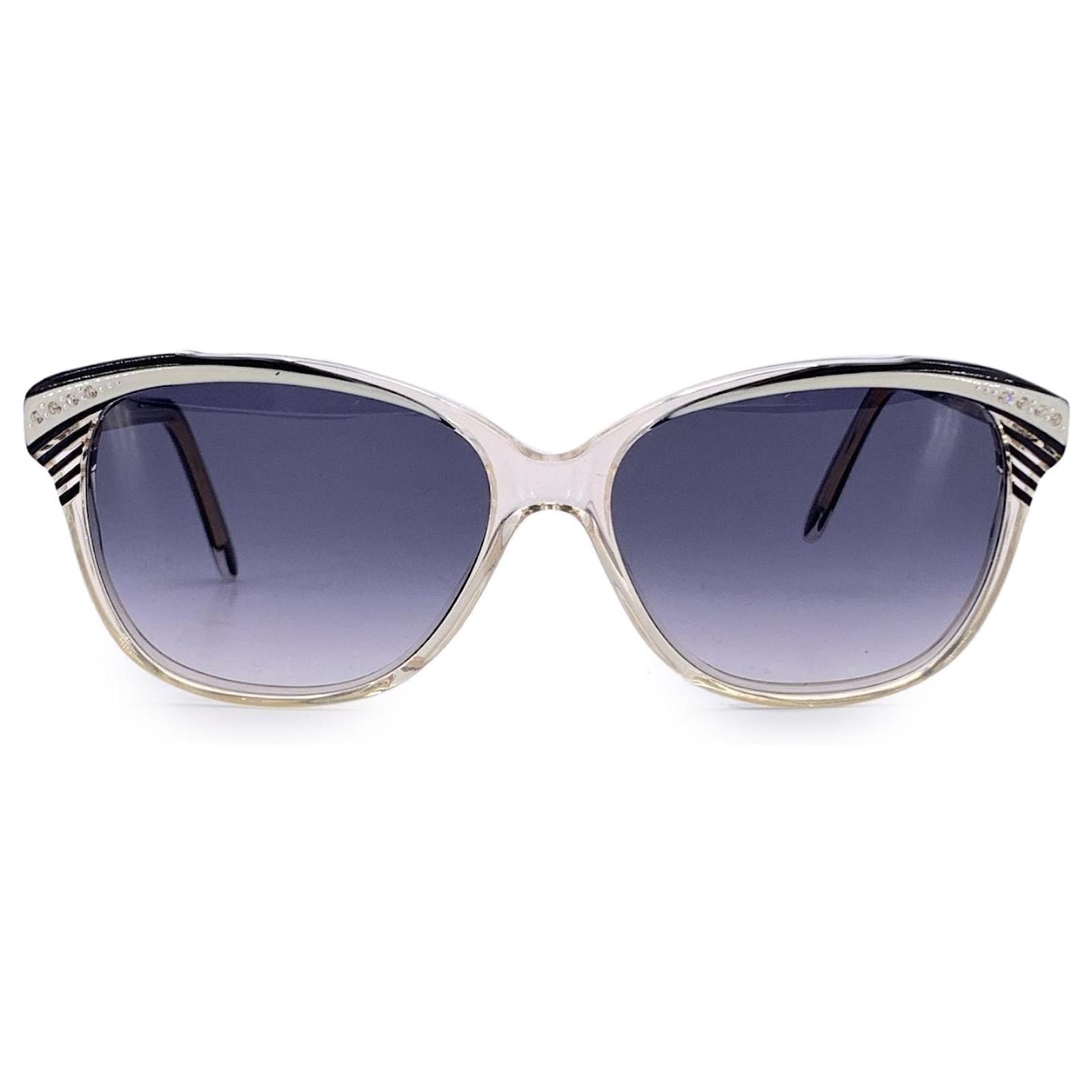 Yves Saint Laurent Vintage Black White Sunglasses SOPHOCLE 58/14 Plastic  ref.2282924