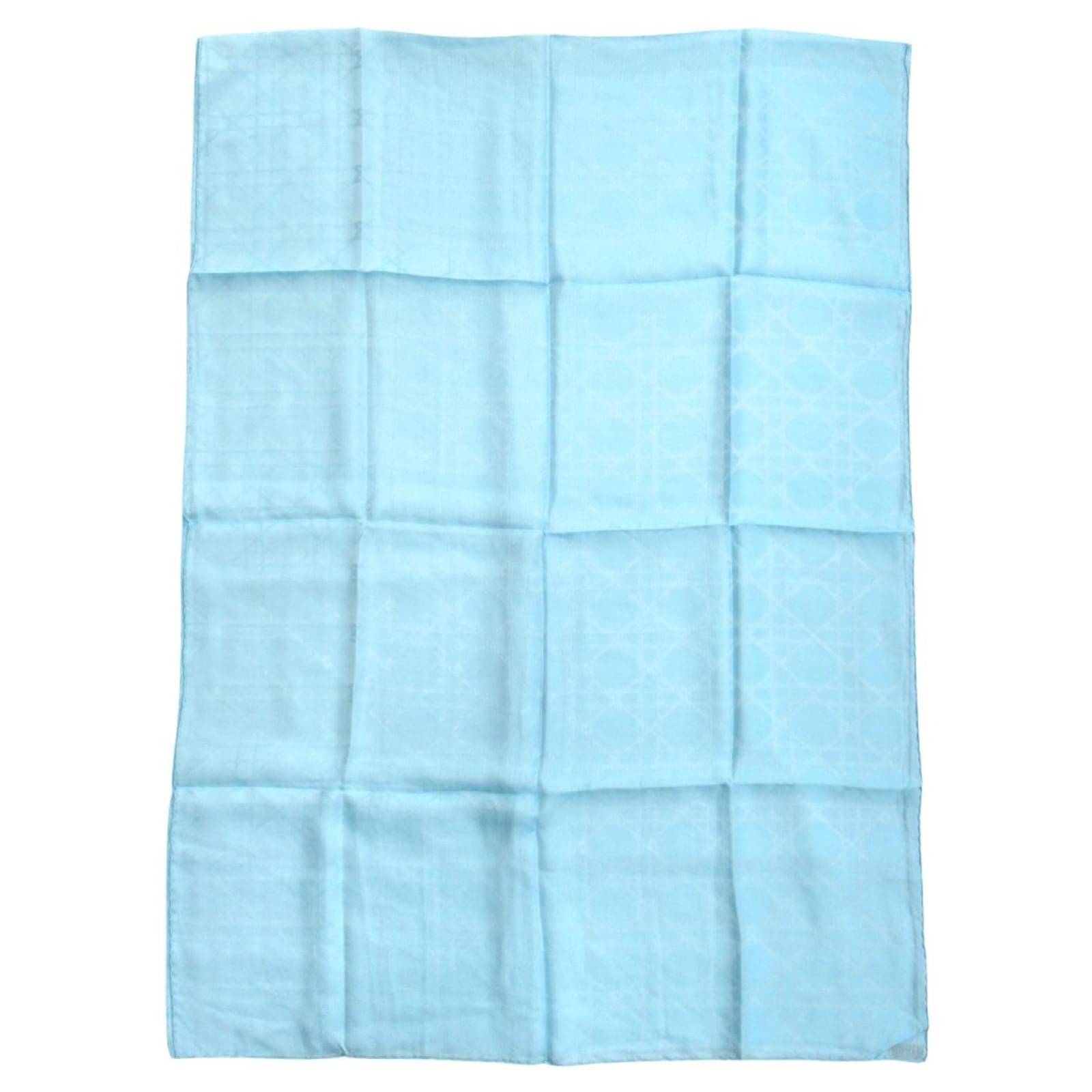 Christian Dior Light Blue Silk Stole  ref.2189866