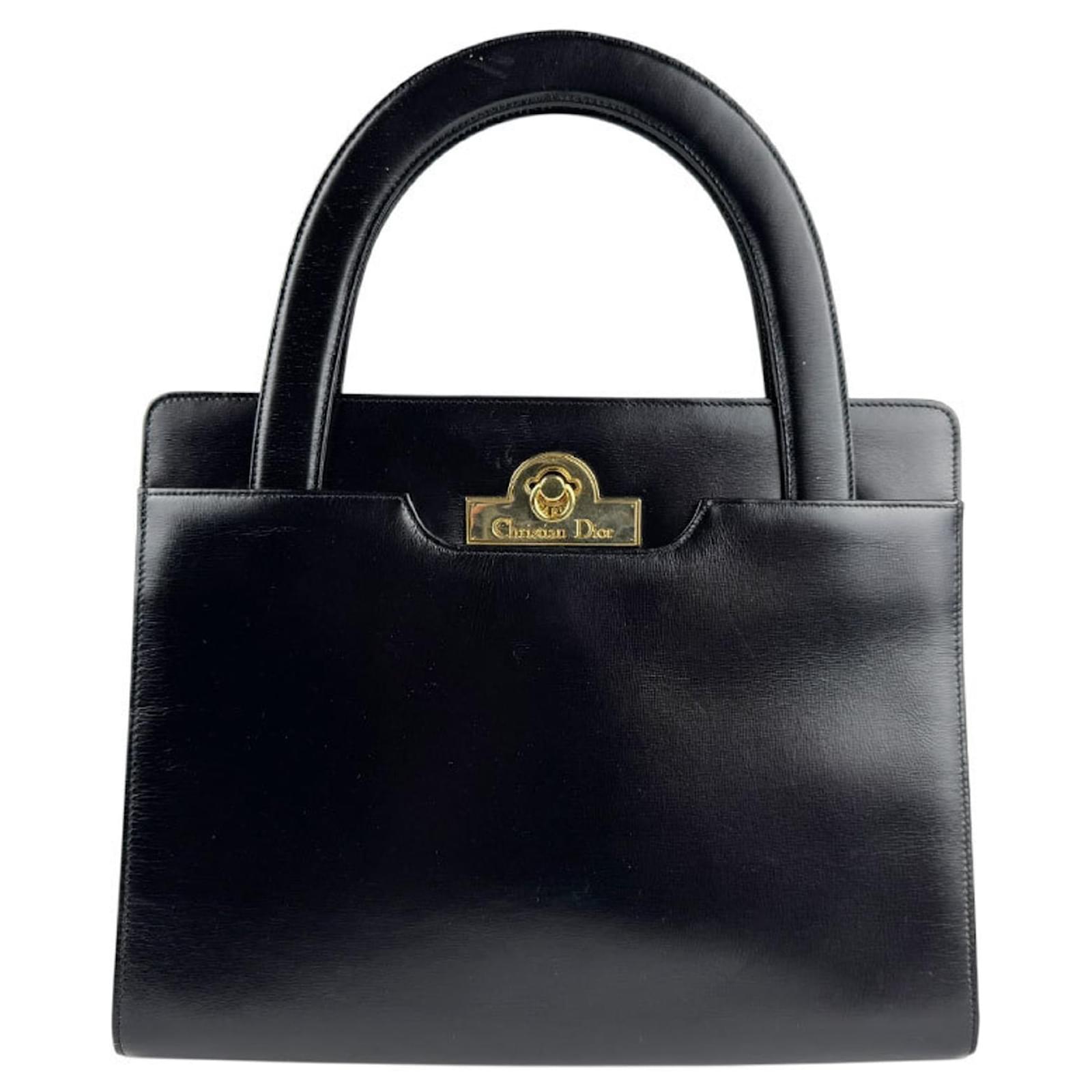 Christian Dior Black Leather Handbag  ref.2325121