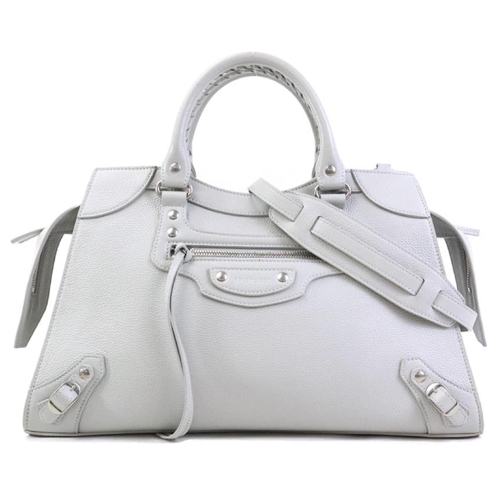 Balenciaga Neo Classic Leather Handbag Grey  ref.2325116