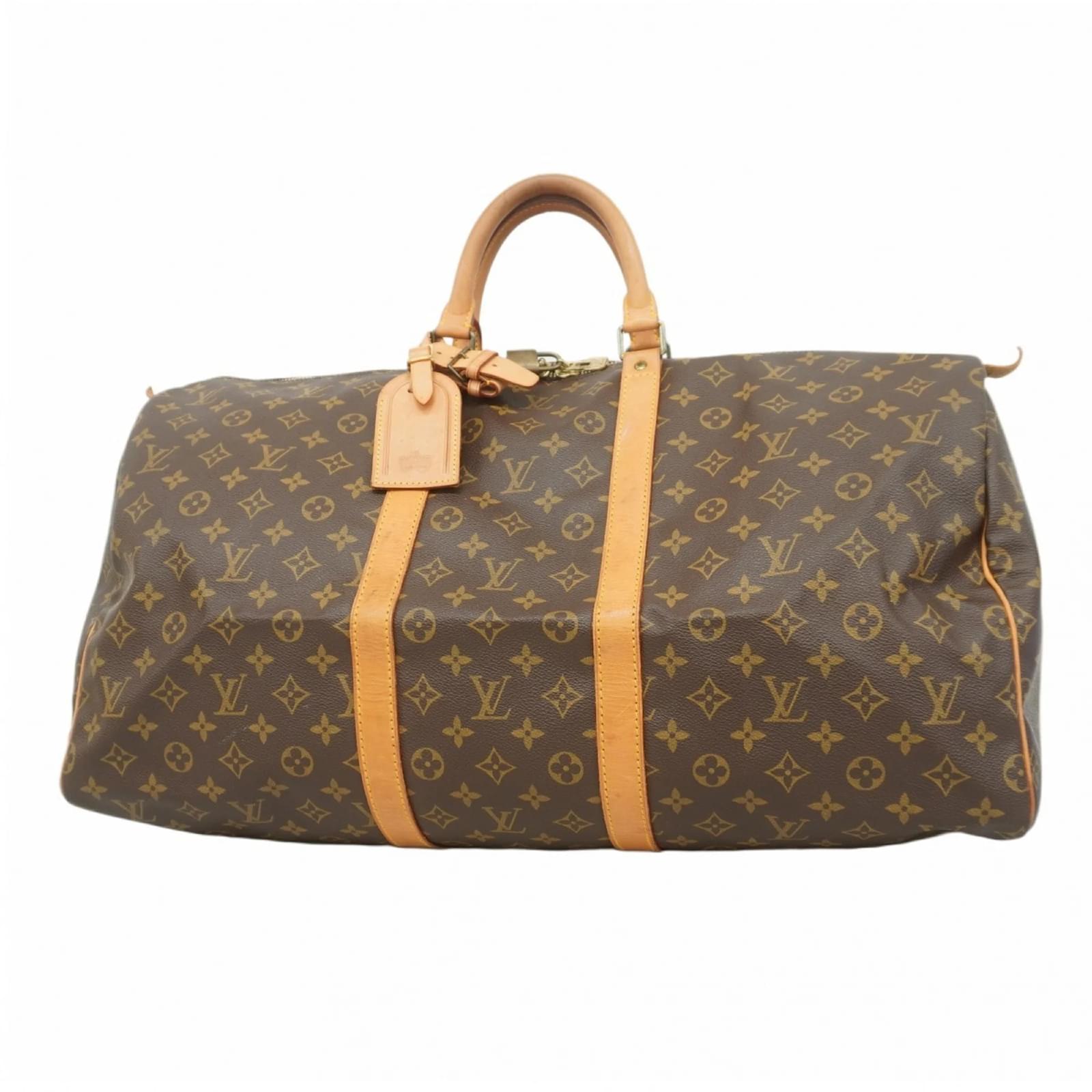 Louis Vuitton Monogram Keepall 55 Boston Bag Brown  ref.2325077