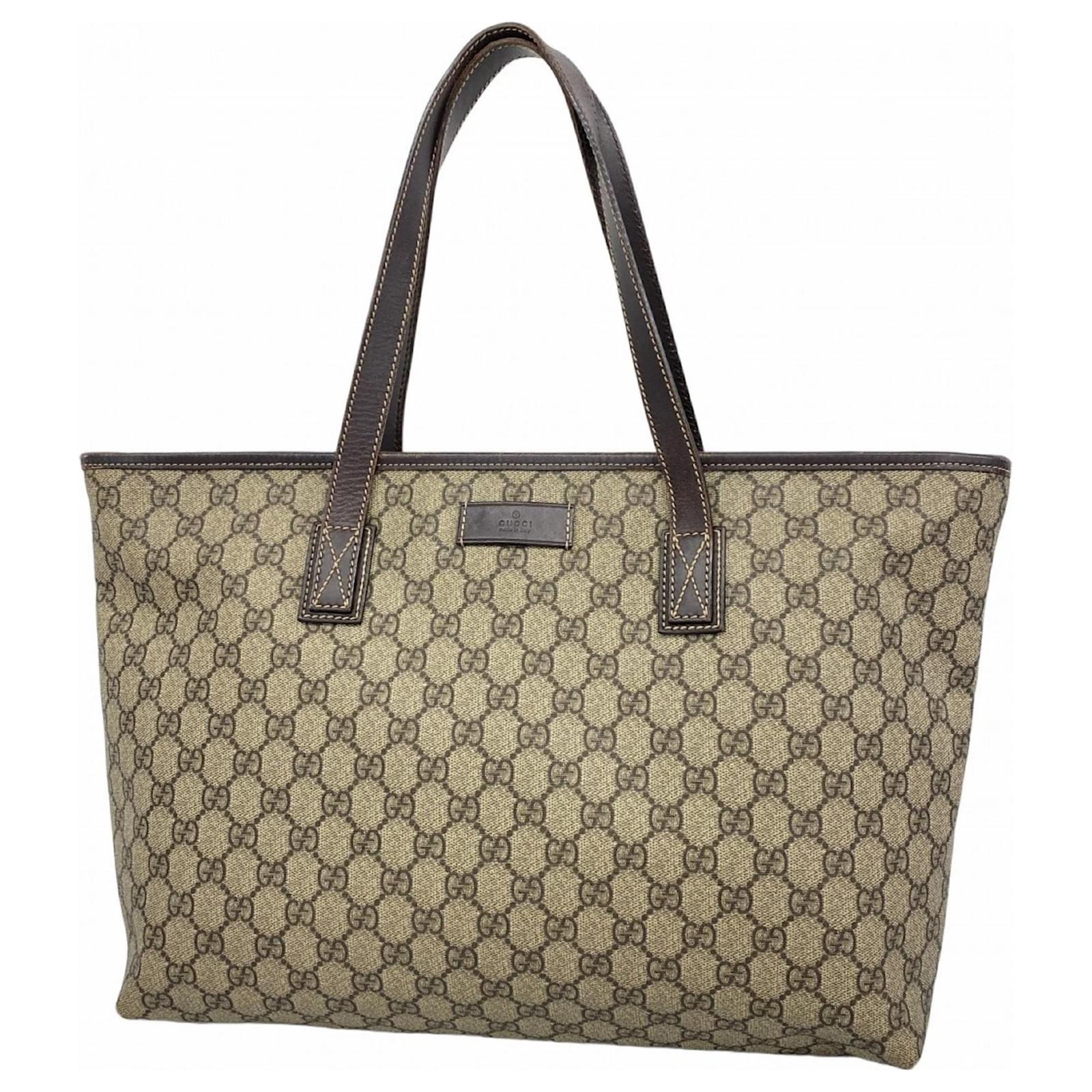 Gucci Tote Bag GG Supreme Brown Plastic  ref.2325069