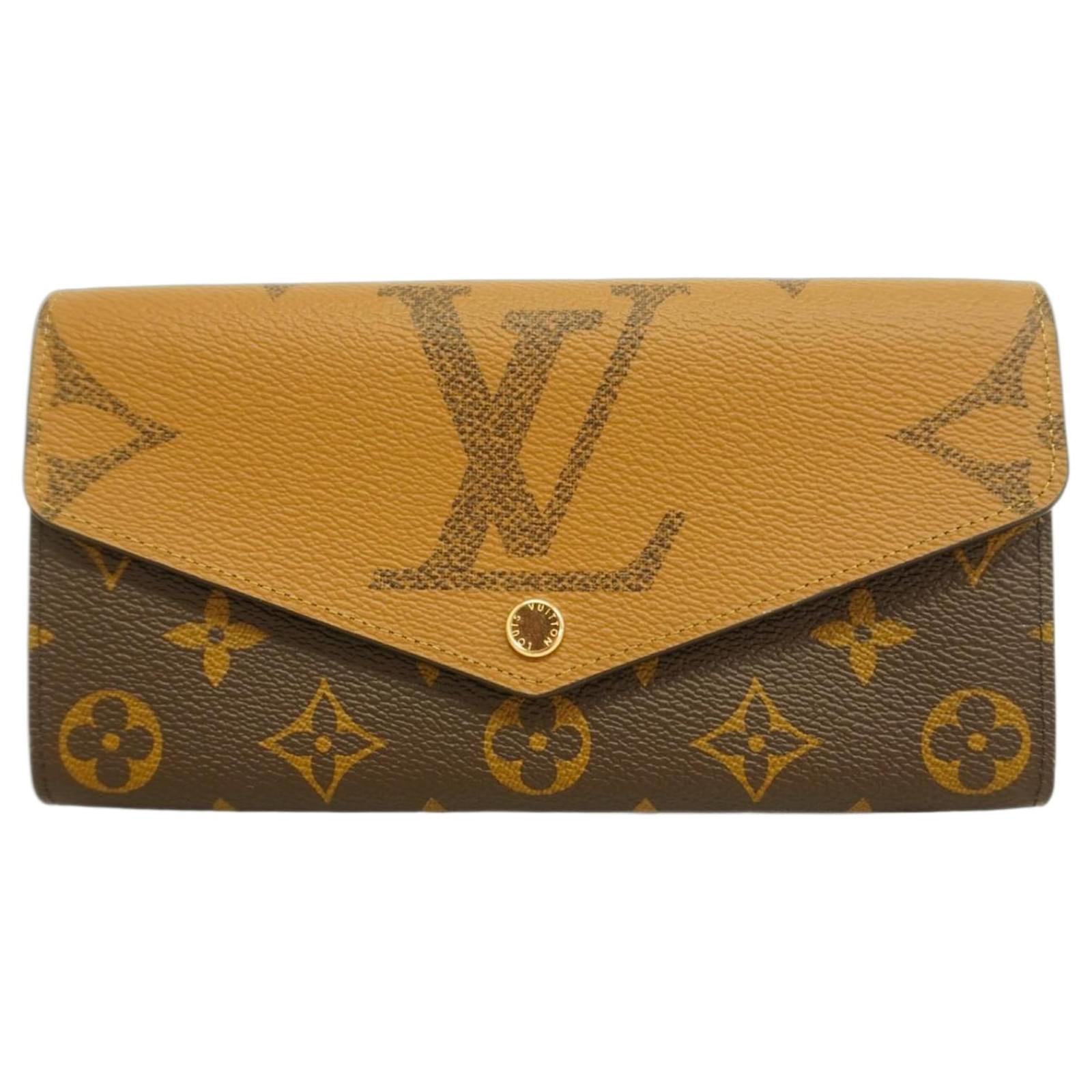 Sarah Louis Vuitton Monogram Giant Reverse Long Wallet Brown  ref.2324975