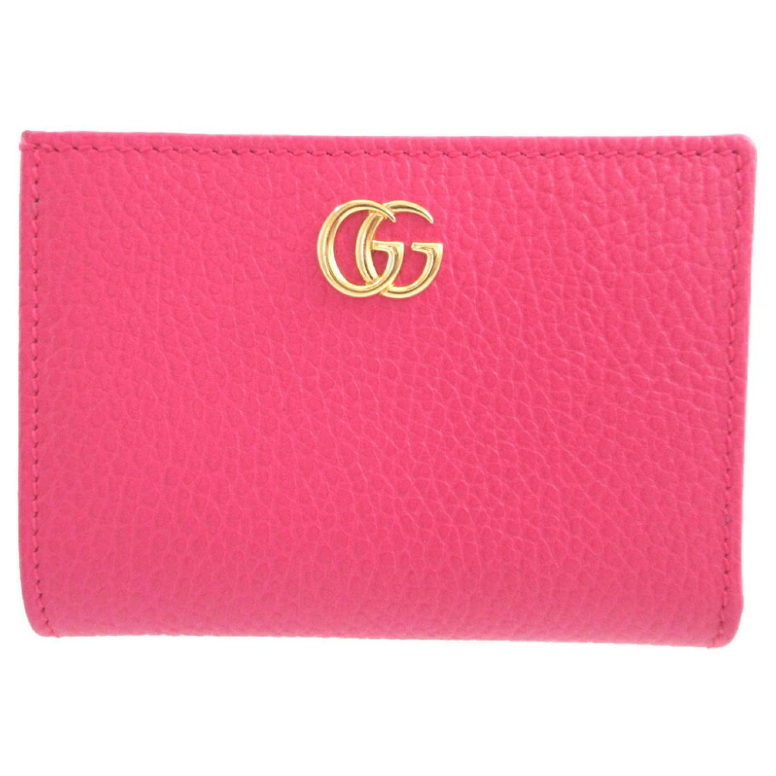 Gucci GG Marmont Leather Coin Purse Pink  ref.2324930