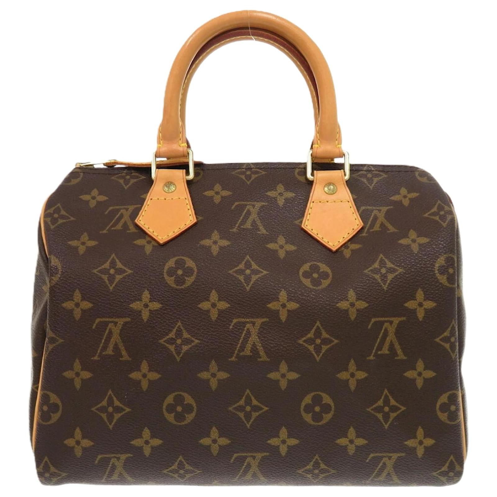 Louis Vuitton Speedy 25 Monogram Handbag Brown Patent leather  ref.2324927