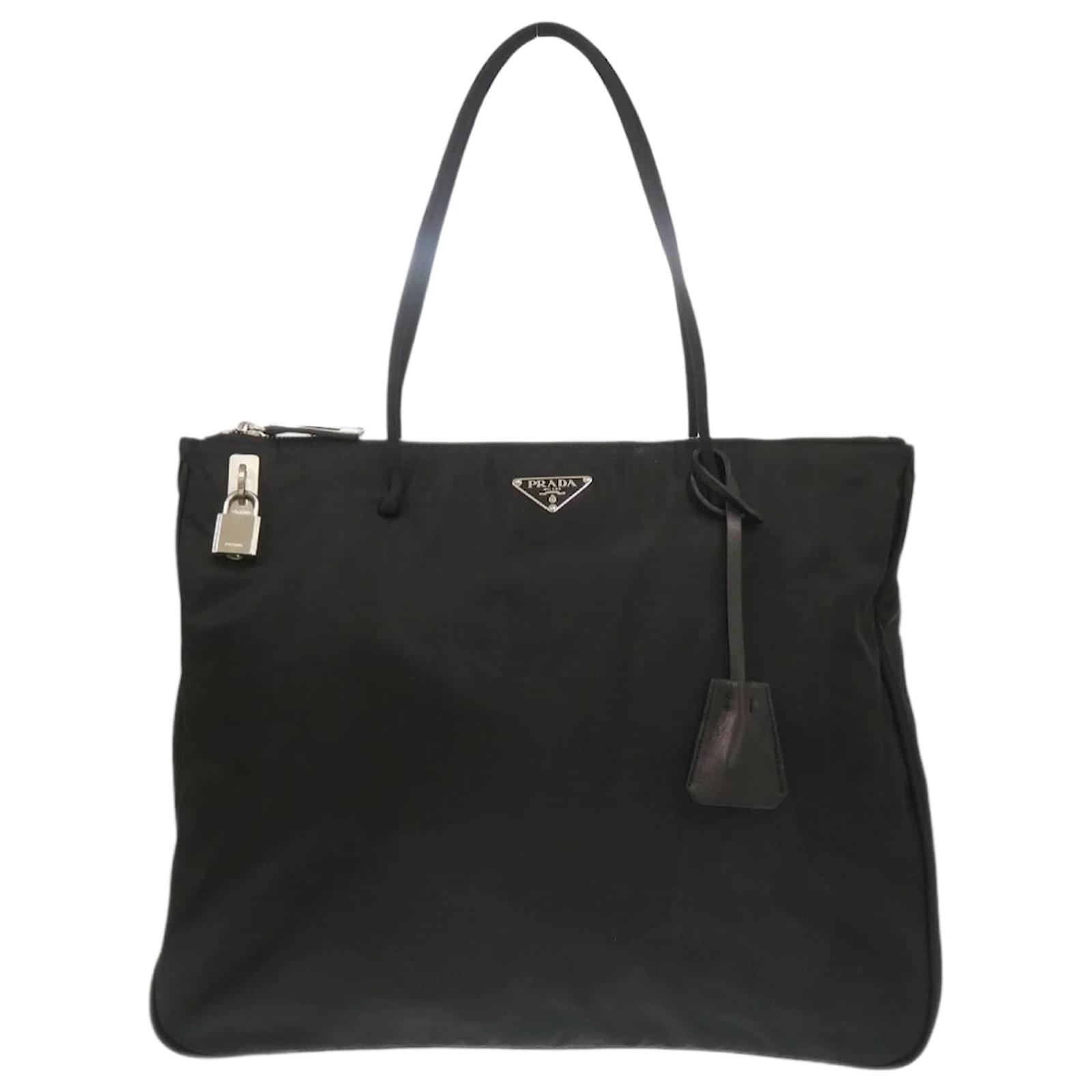 Prada Triangle Nylon Black Tote Bag  ref.2324914