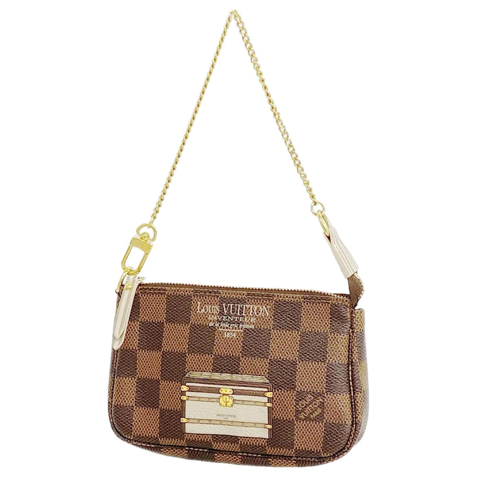 Louis Vuitton Damier Mini Pochette Accessoires Damier ebene  ref.2324849