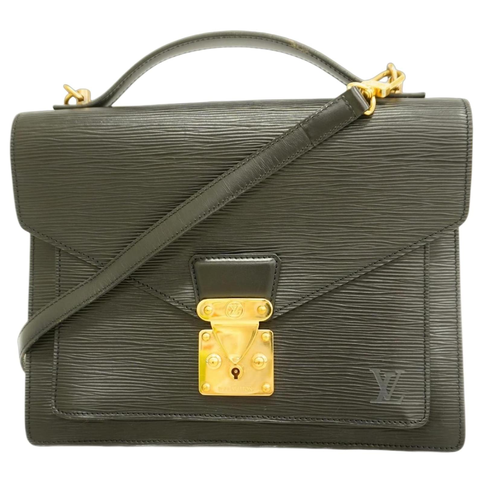 Louis Vuitton Epi Monceau Shoulder Bag Black  ref.2324846