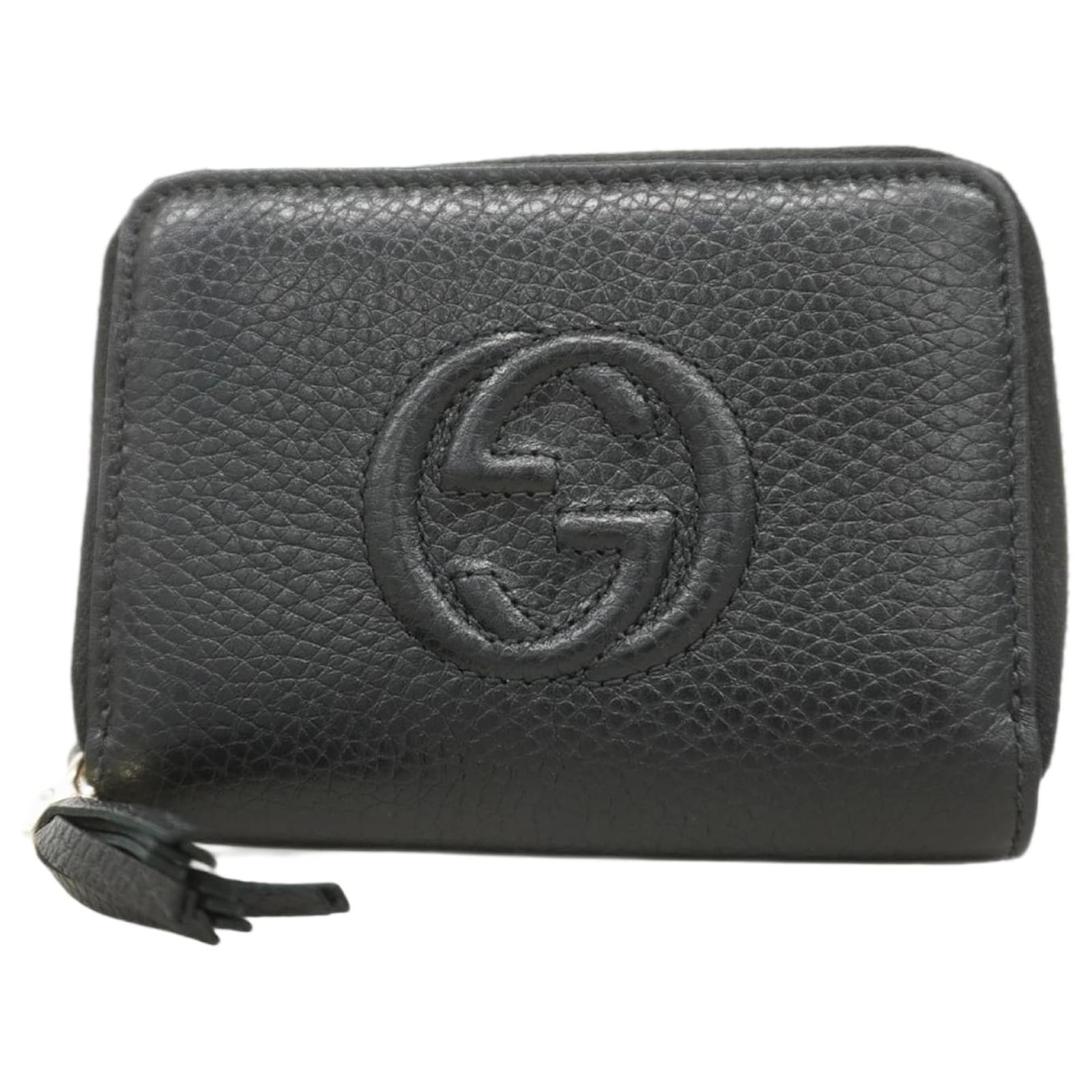 Gucci Black Leather Coin Purse  ref.2324565