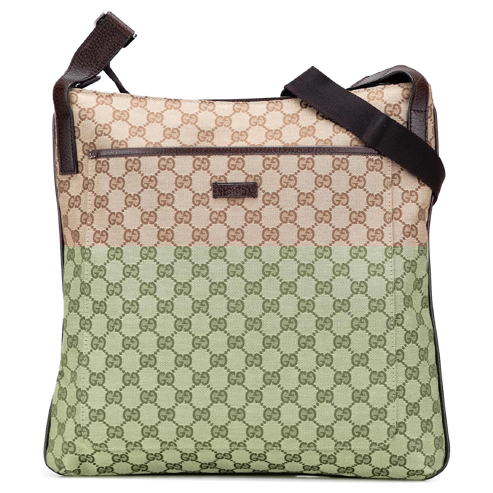 Gucci Brown GG Canvas Crossbody Beige Cloth Cloth  ref.2324474