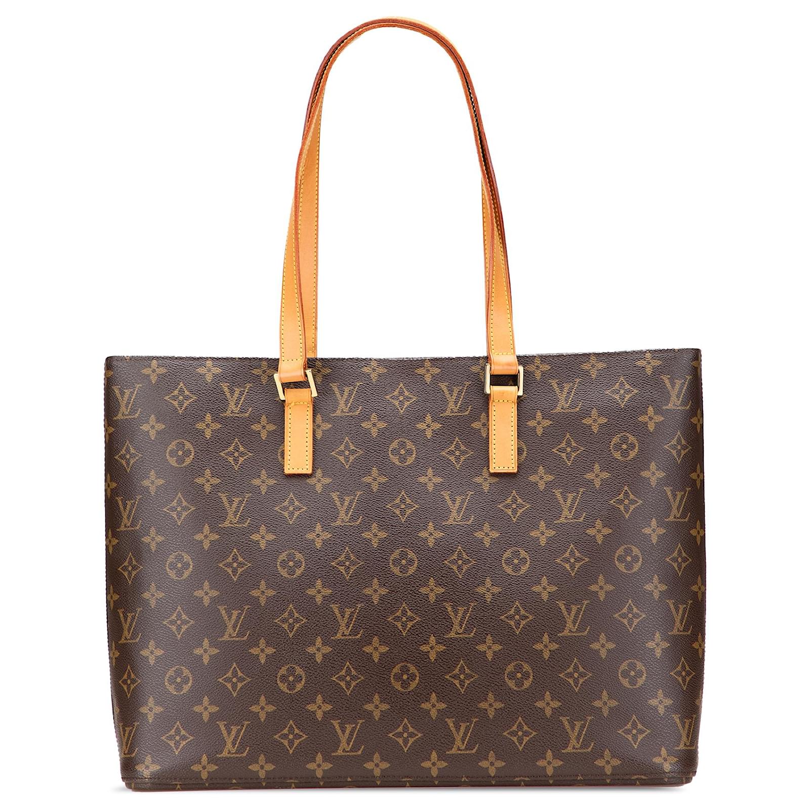 Louis Vuitton Brown Monogram Luco Leather Cloth  ref.2324443