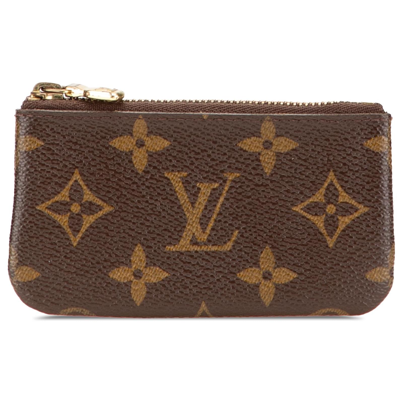 Louis Vuitton Brown Monogram Pochette Cles Cloth  ref.2324438