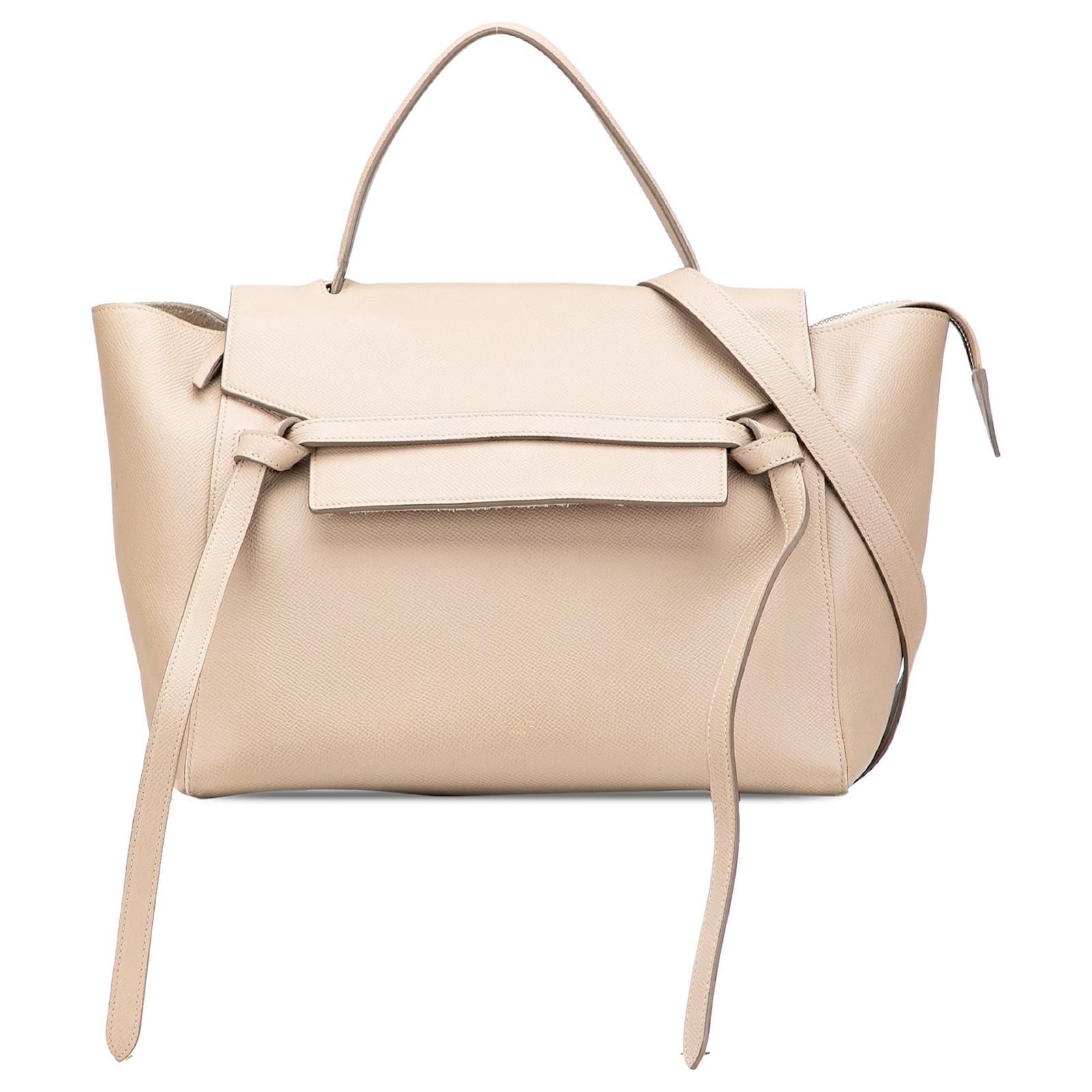Céline Celine Brown Mini Grained Calfskin Belt Bag Beige Leather Pony-style calfskin  ref.2324431