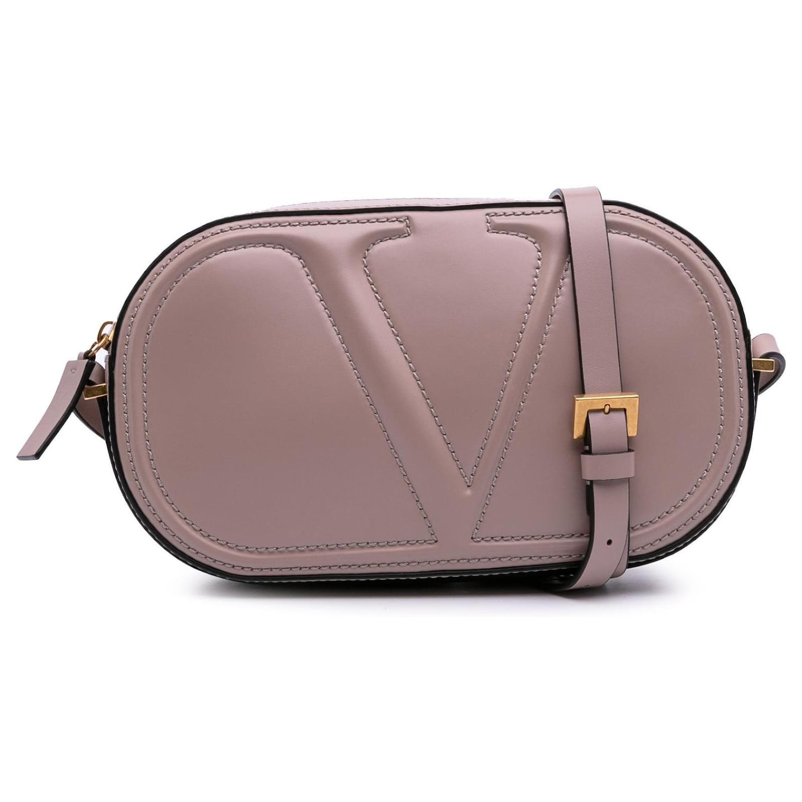 Valentino Pink Leather VLogo Walk Crossbody Pony-style calfskin  ref.2324422