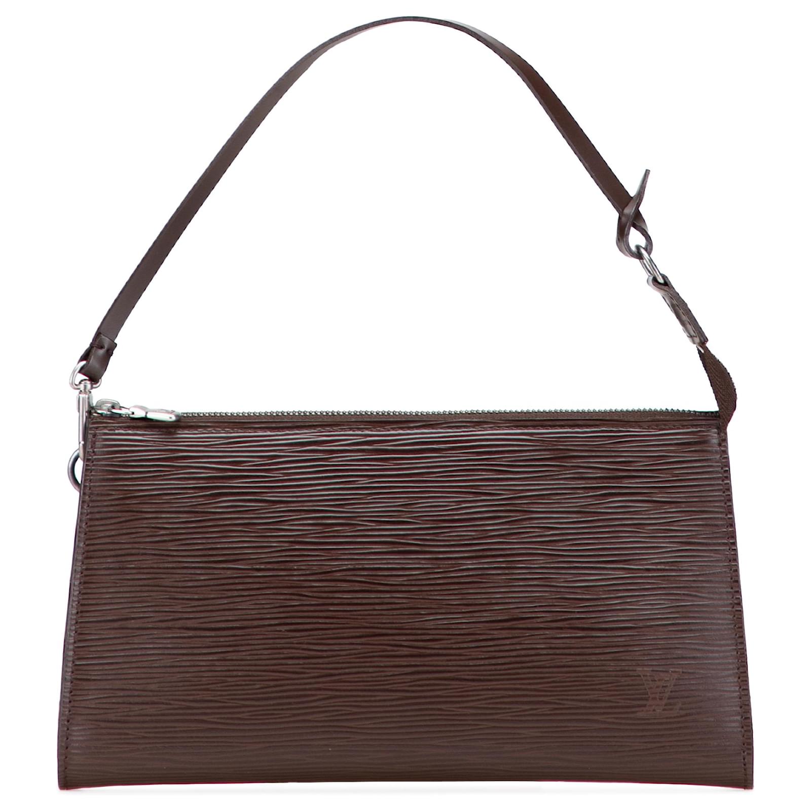 Louis Vuitton Brown Epi Pochette Accessoires Dark brown Leather  ref.2324398