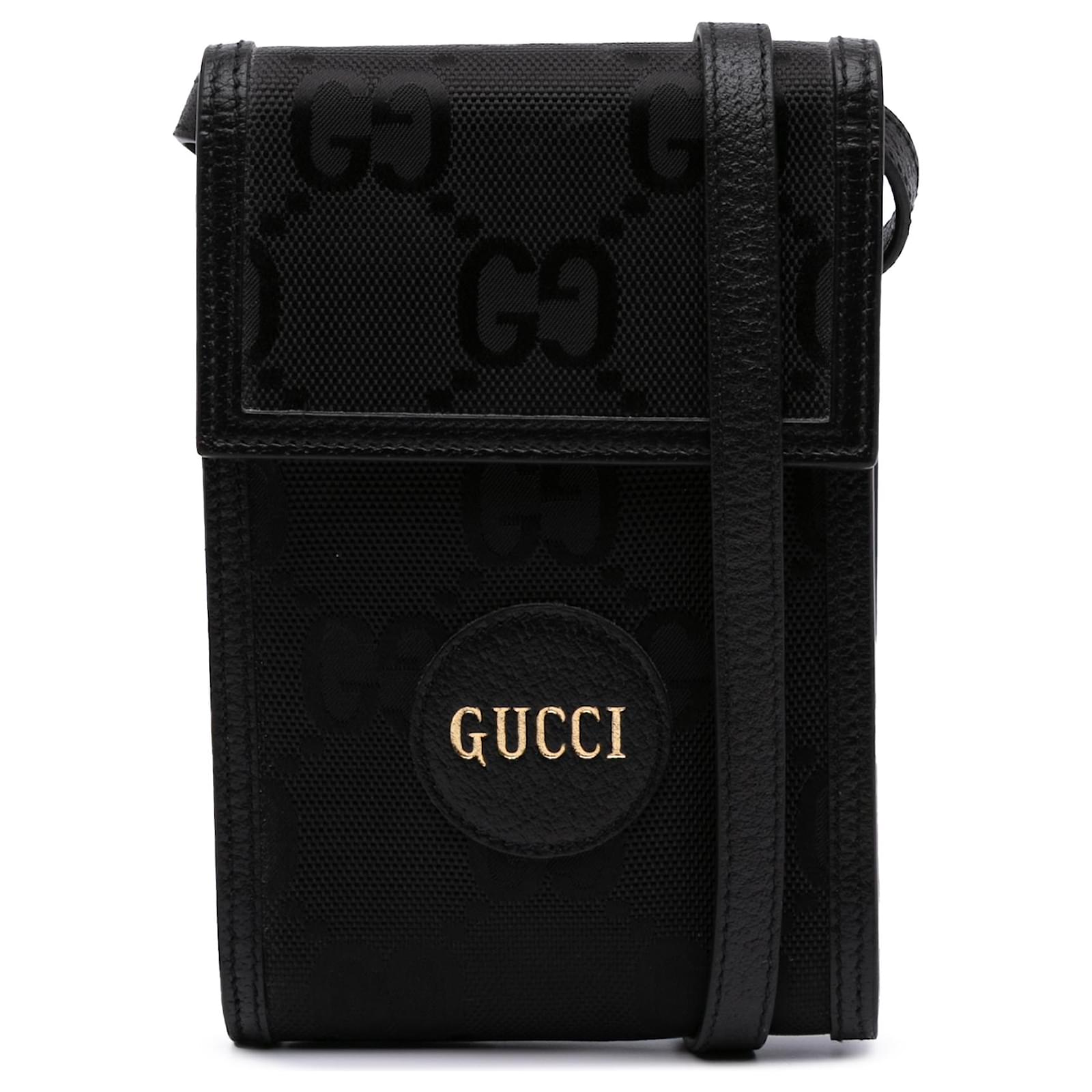 Gucci Black Mini GG Nylon Off The Grid Crossbody Pony-style calfskin Cloth  ref.2324364