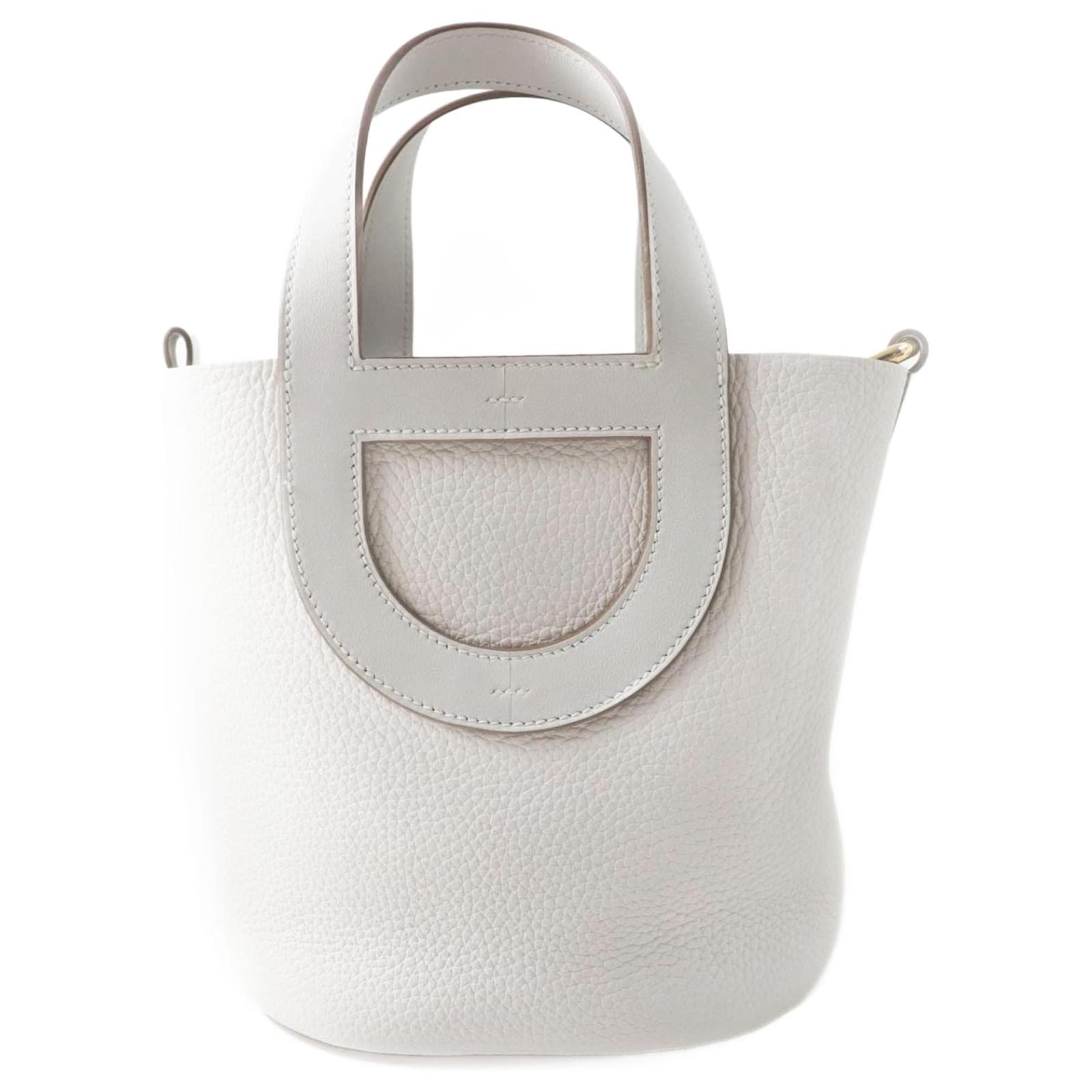 Hermès Hermes In The Loop Taurillon Clemence Handbag Grey Leather  ref.2324252