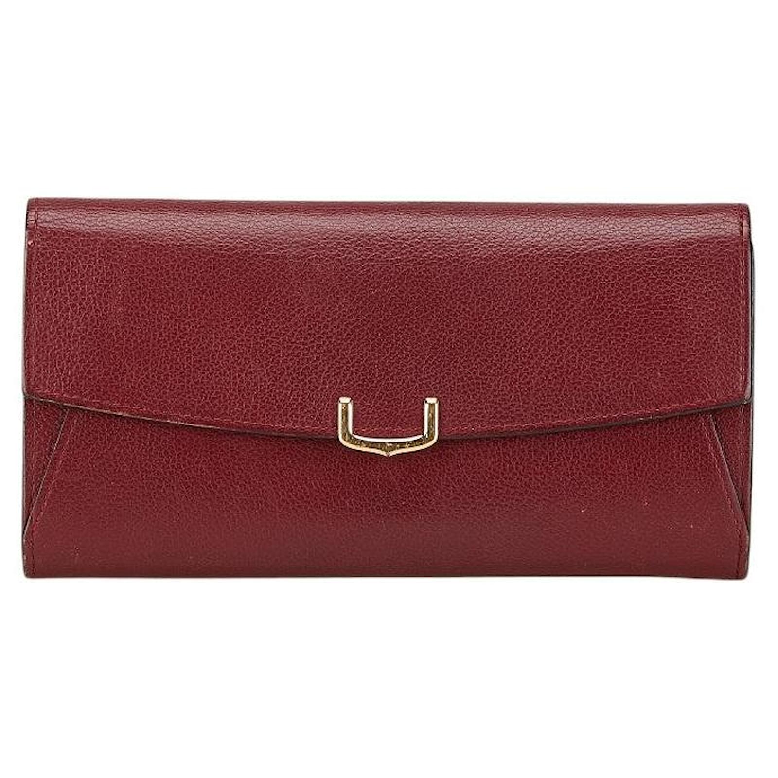 Cartier C de Cartier Leather Long Wallet Brown  ref.2324205