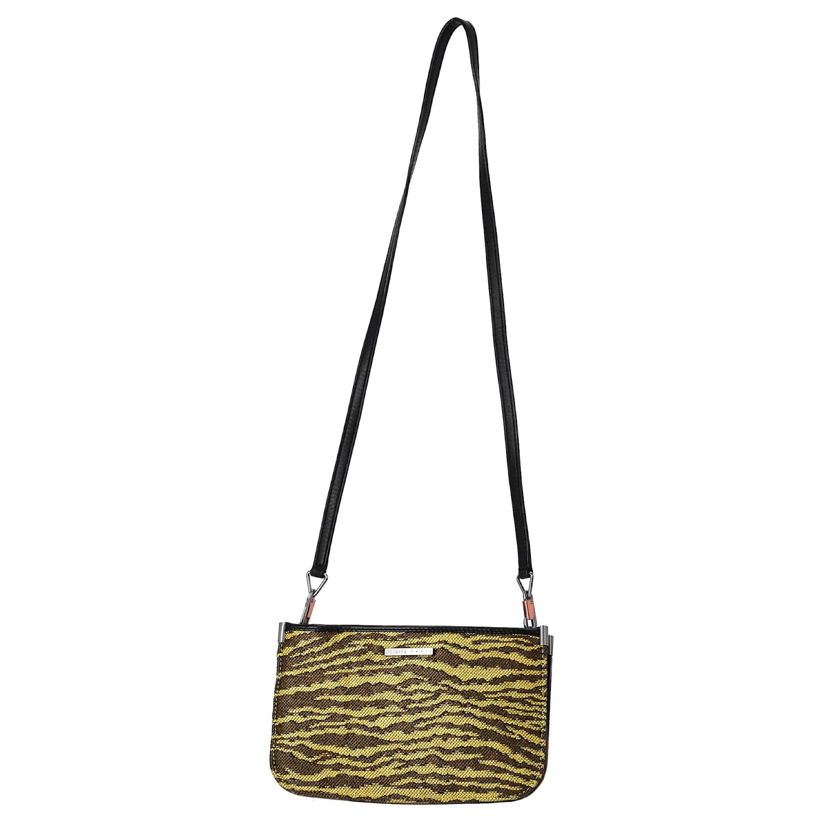 Kenzo Double Pouch Crossbody Bag in Multicolor Canvas and Leather Multiple colors Cloth  ref.1897998