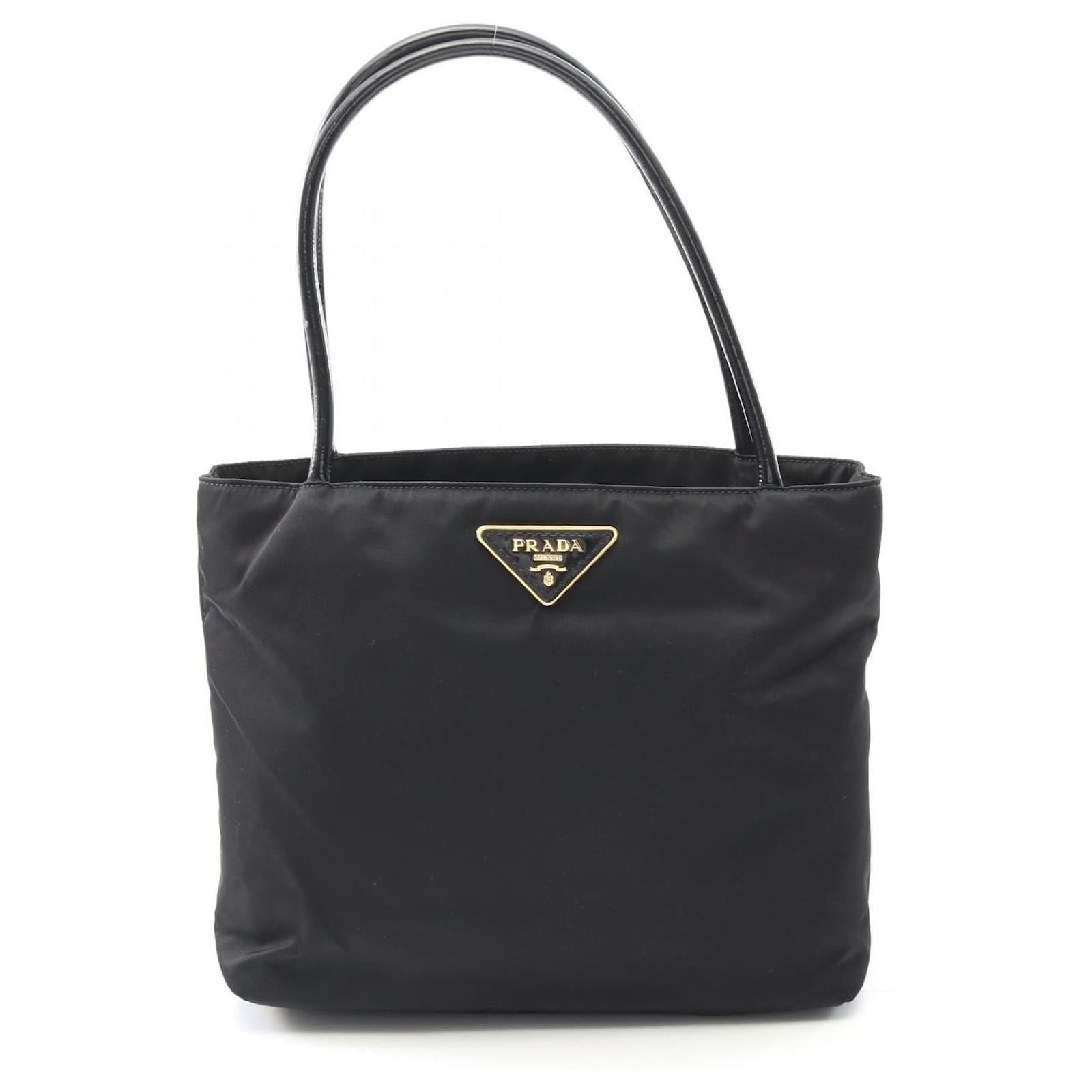 Prada TESSUTO CITY Nylon Leather Tote Bag Black  ref.2324163