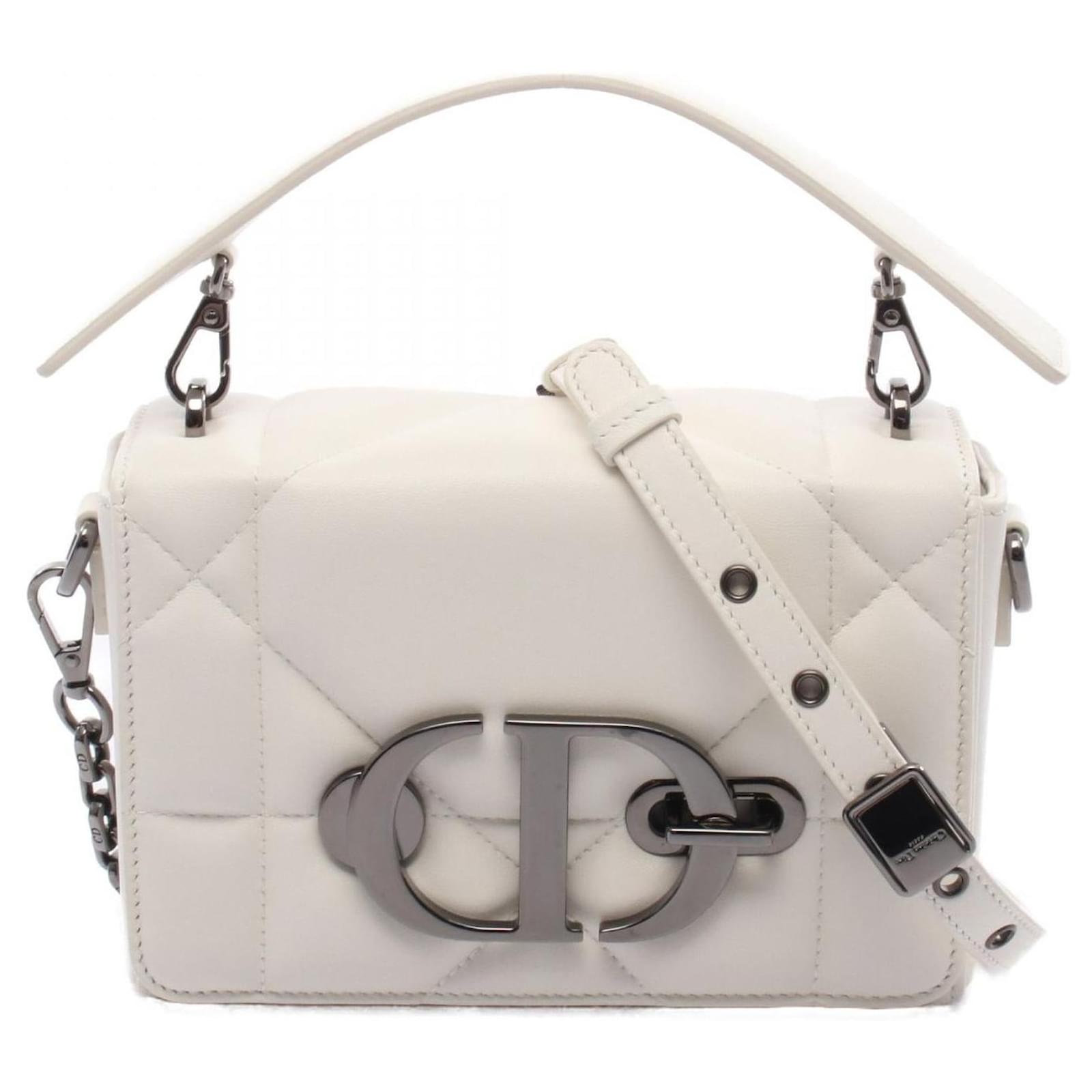 Christian Dior Dior 30 MONTAIGNE Leather Handbag White  ref.2324147