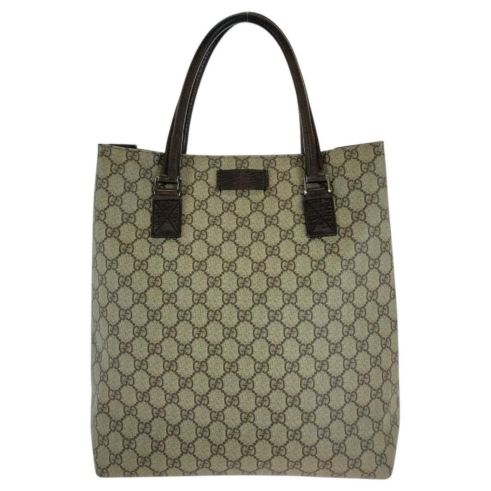 Gucci GG Supreme Canvas/Leather 2way Tote Bag 131220 Brown Beige  ref.2085621
