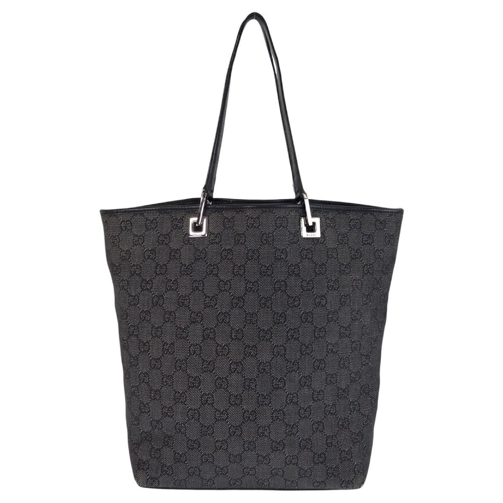 Gucci GG Canvas/Leather 2way Tote Bag 31243 Black Cloth  ref.2085553
