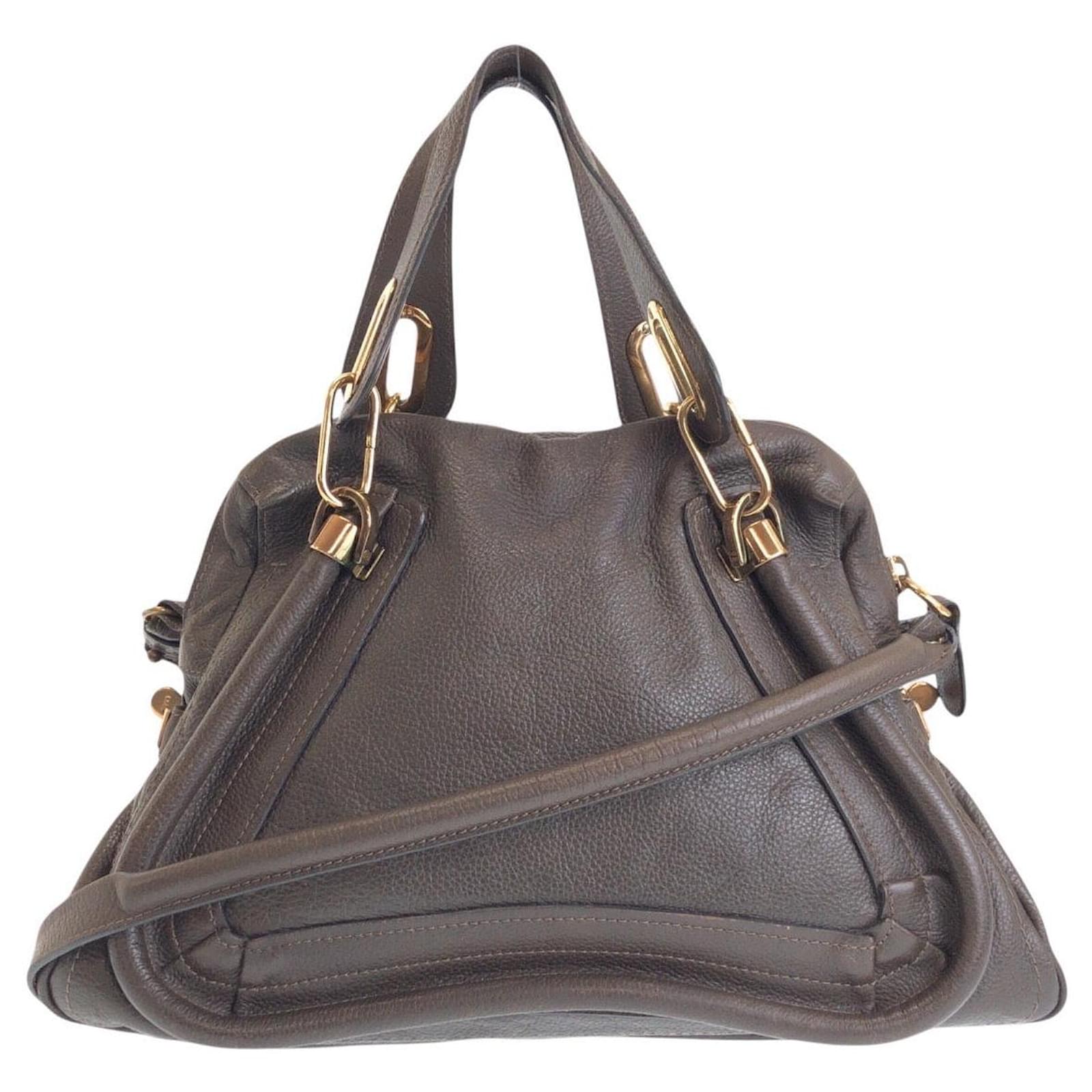 Chloé Chloe Leather Paraty 2way Bag Brown  ref.2085557