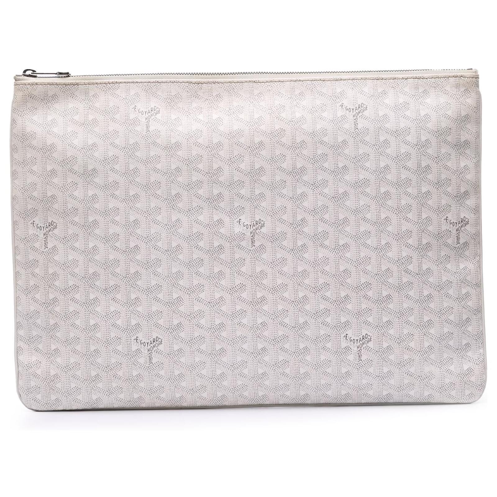 Goyard White Goyardine Senat GM Cloth Cloth  ref.2327094