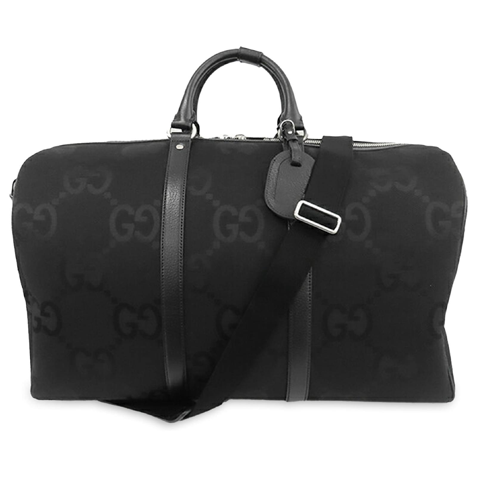 Gucci Black Large Jumbo GG Canvas Duffle Bag Cloth Cloth  ref.2327077