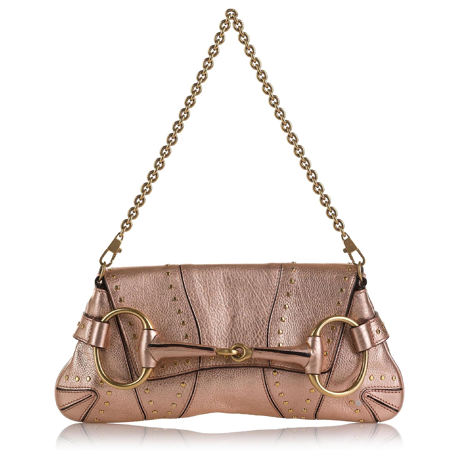 Gucci Pink X Tom Ford Vintage Horsebit Shoulder Bag Leather Pony-style calfskin  ref.958933