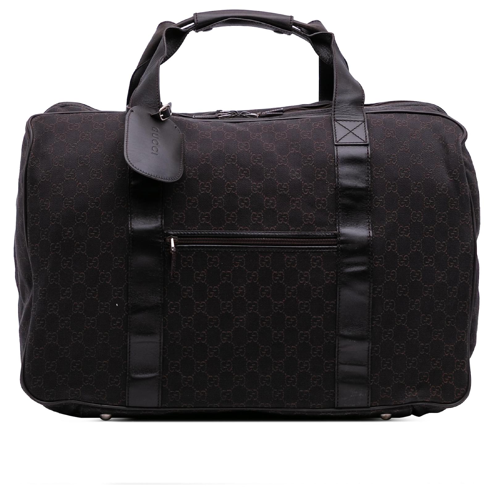 Gucci Brown GG Denim Travel Bag Dark brown Cloth  ref.2327020
