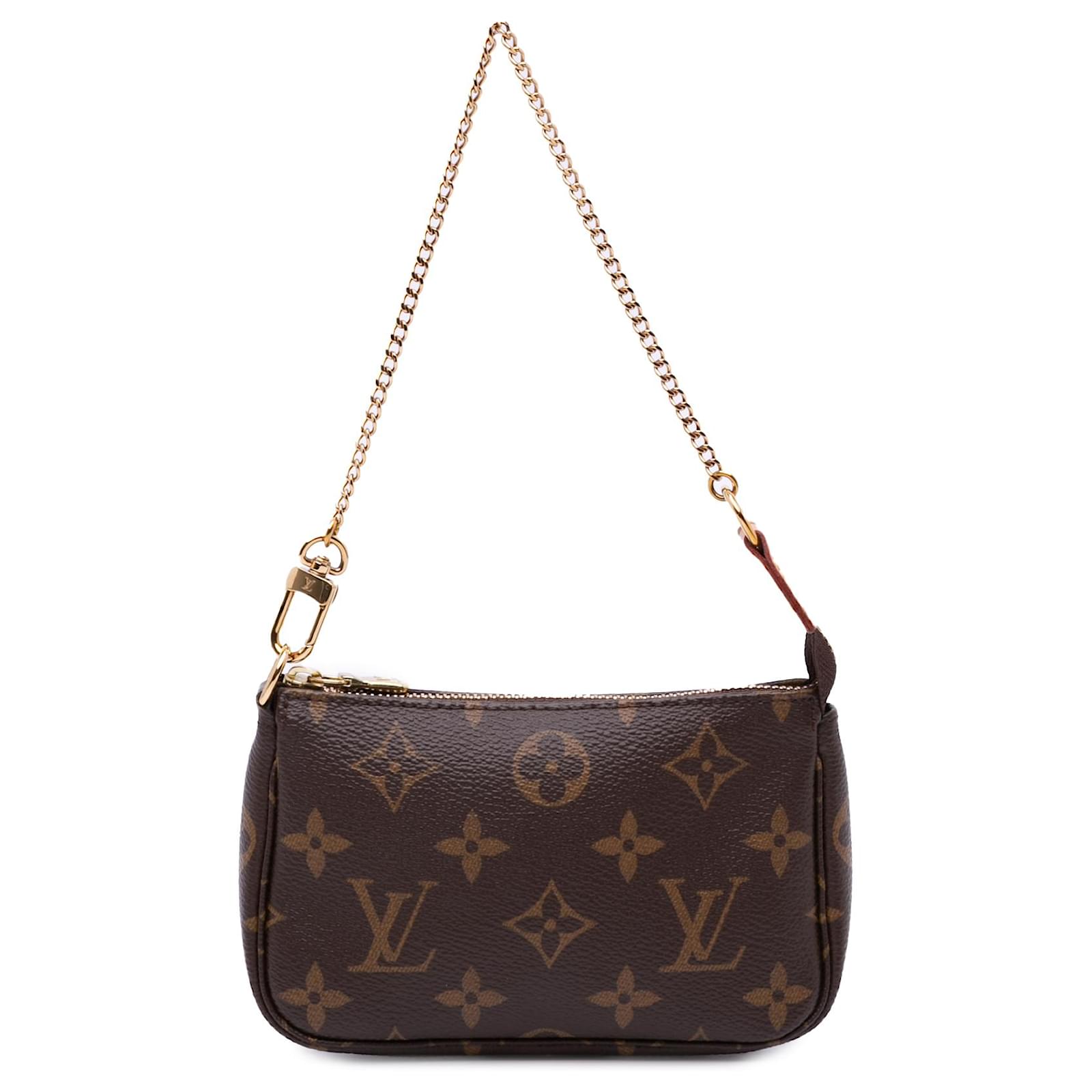 Louis Vuitton Brown Monogram Mini Pochette Accessoires Cloth  ref.2326963