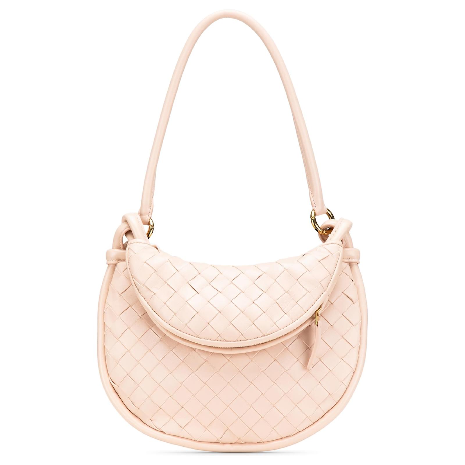 Bottega Veneta Pink Small Nappa Intrecciato Gemelli Hobo Leather  ref.2191830