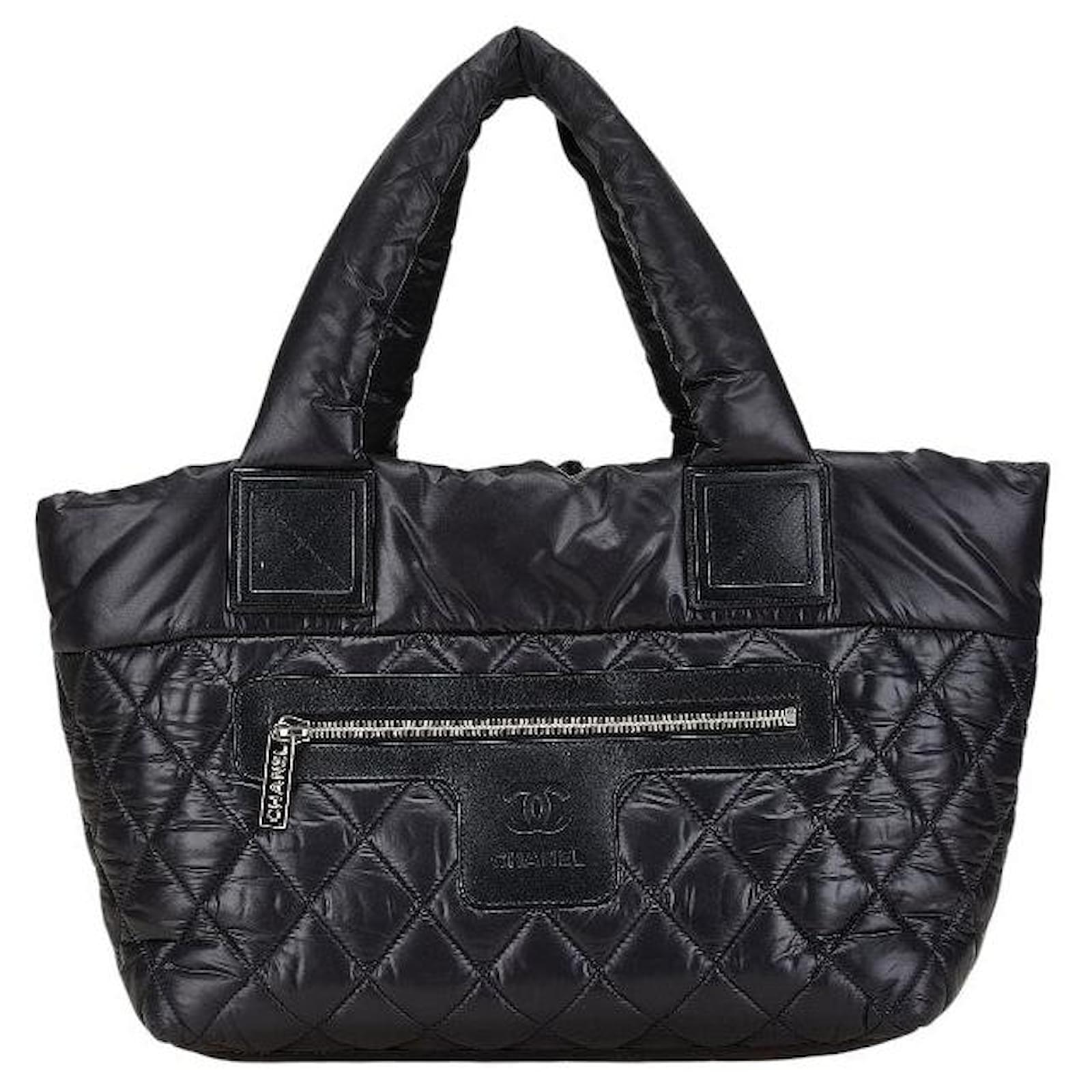 Chanel Nylon Leather Coco Cocoon PM Tote Bag A48610 Black  ref.2326914