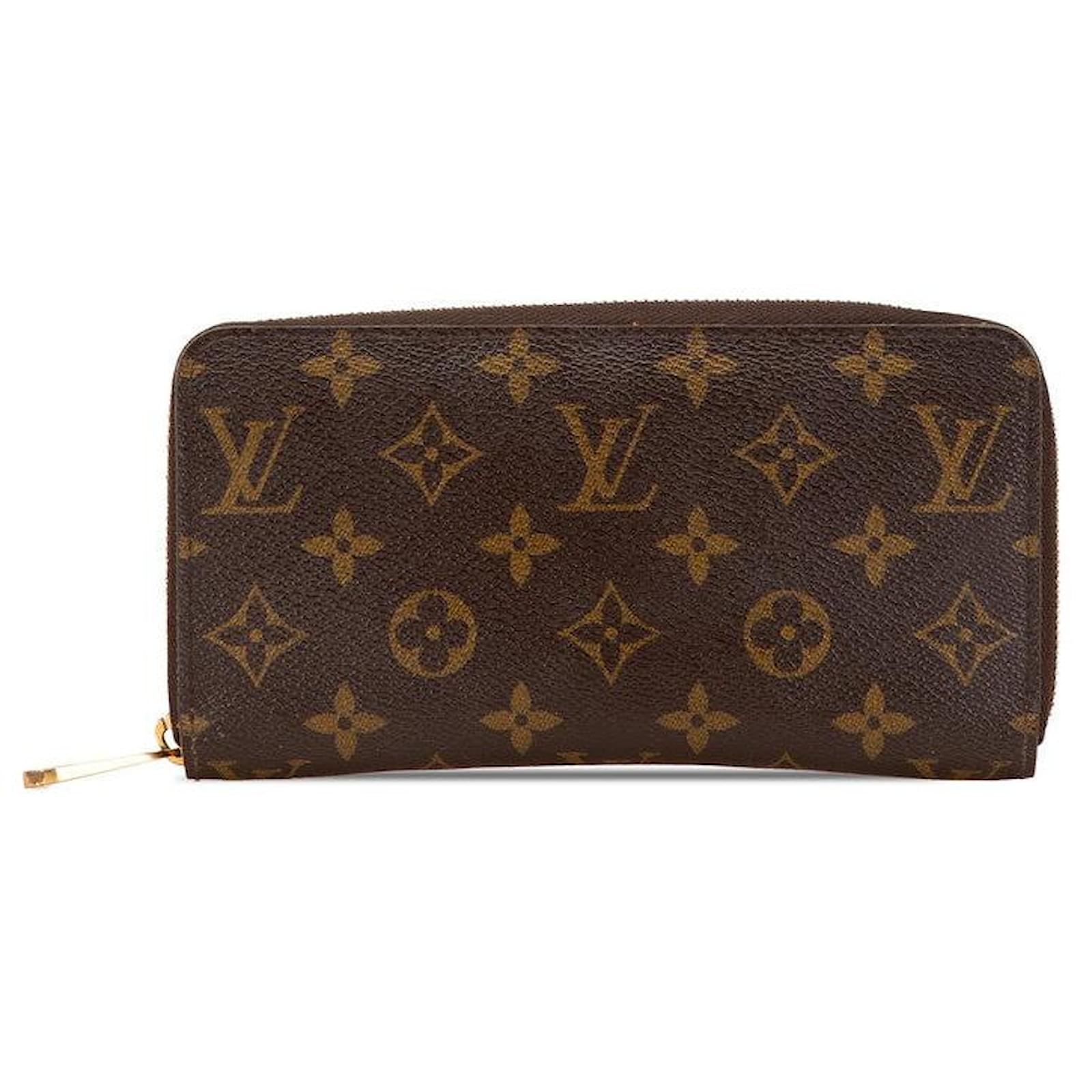 Louis Vuitton Monogram Zippy Wallet Long Wallet M60017 Brown Cloth  ref.2326863