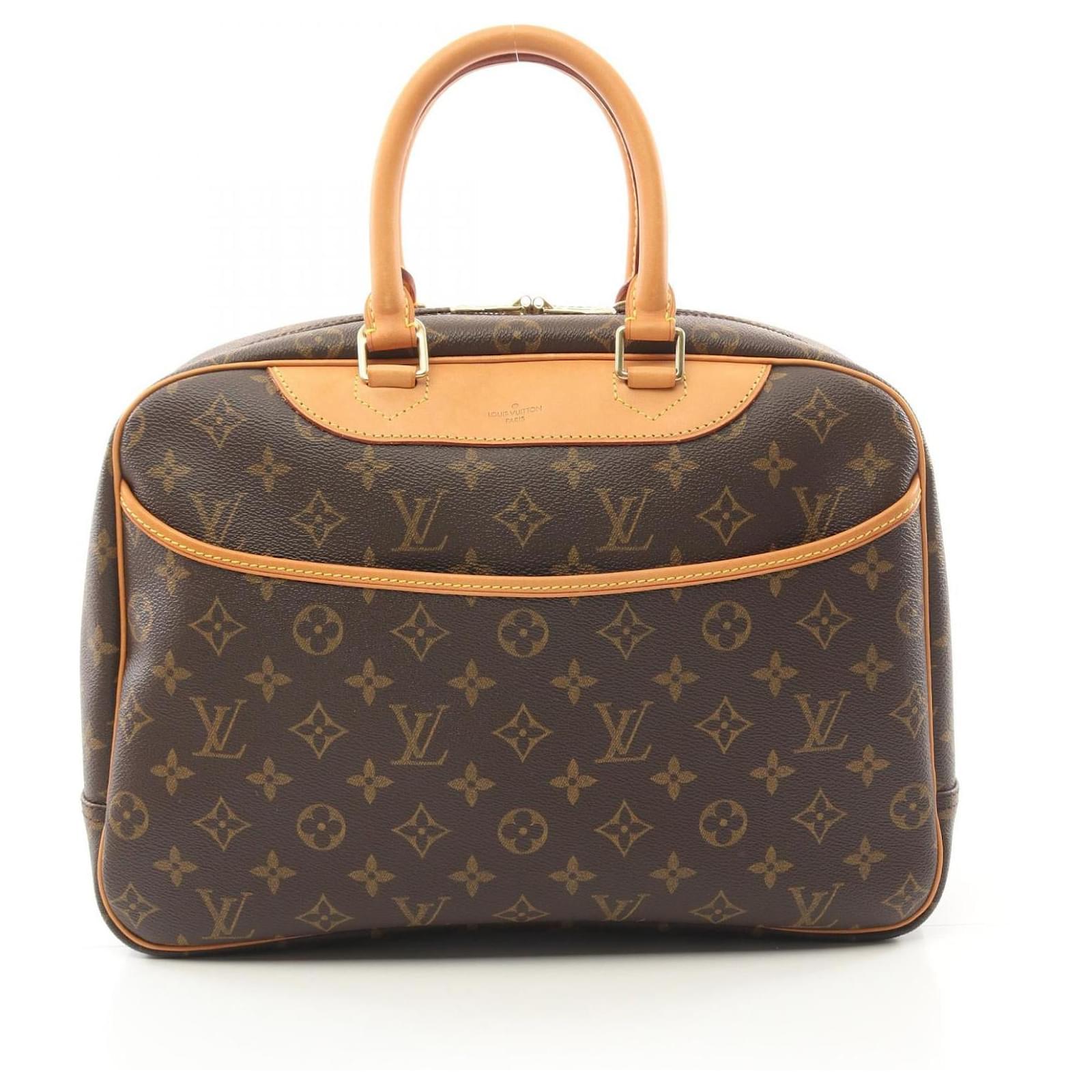 Louis Vuitton Deauville Monogram Handbag Brown Cloth  ref.2326827