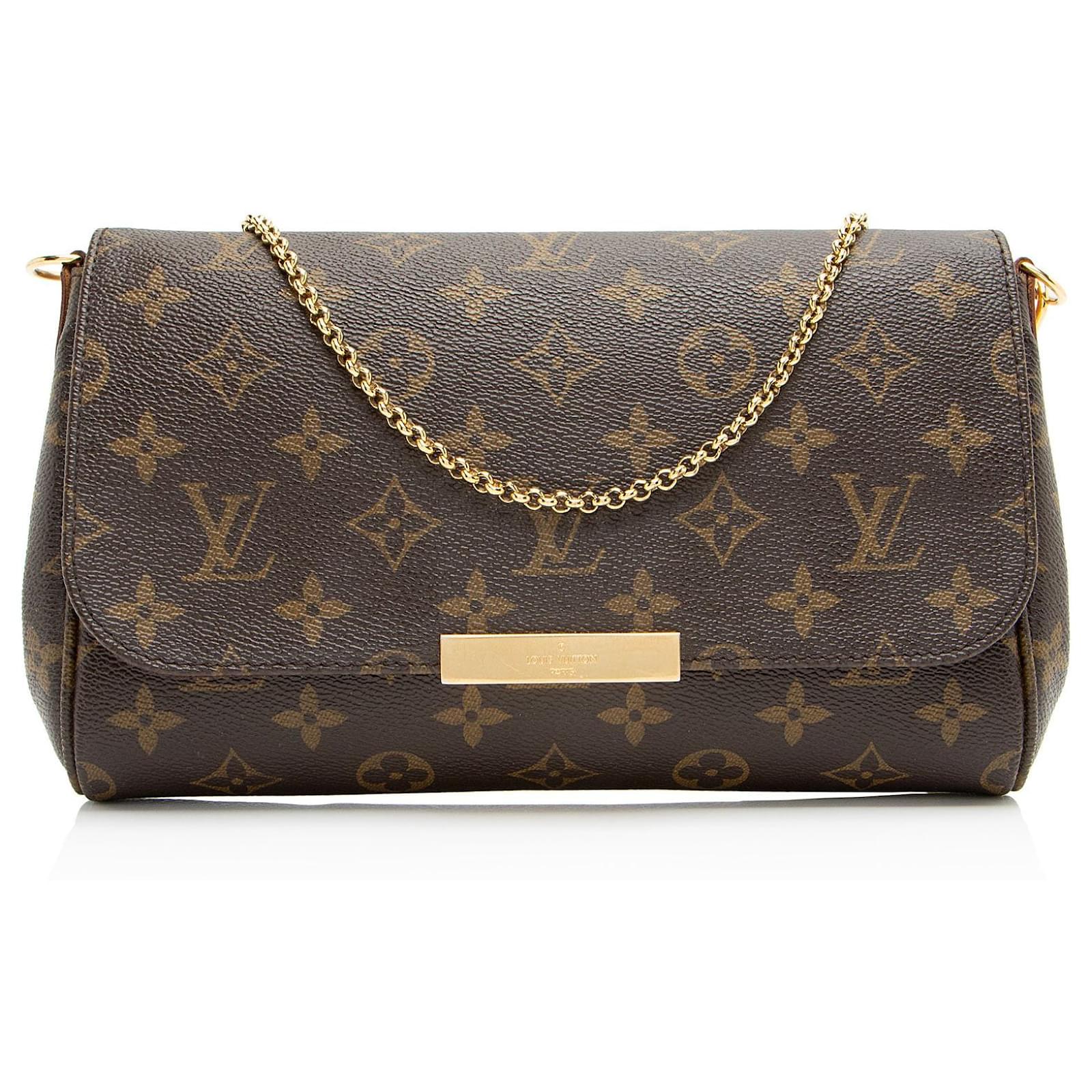 Louis Vuitton Monogram Canvas Favorite MM Shoulder Bag Brown Leather  ref.2326764