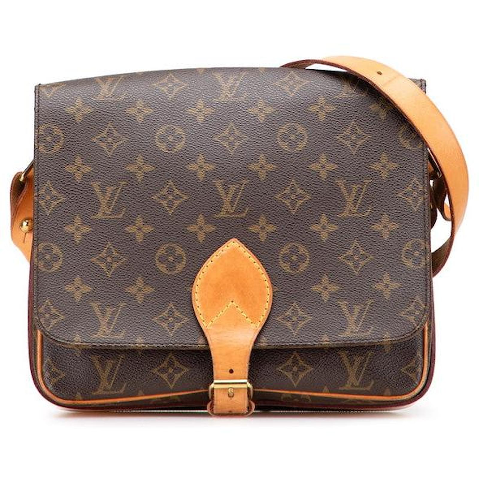 Louis Vuitton Cartouchiere GM Monogram Shoulder Bag Brown Cloth  ref.2326675