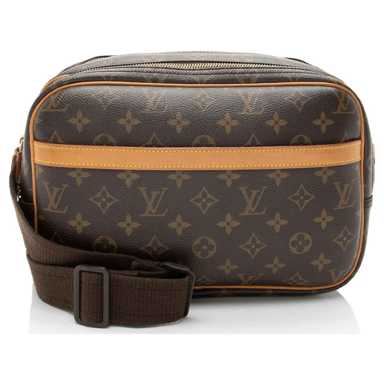 Louis Vuitton Vintage Monogram Canvas Reporter PM Messenger Brown Leather  ref.2326657